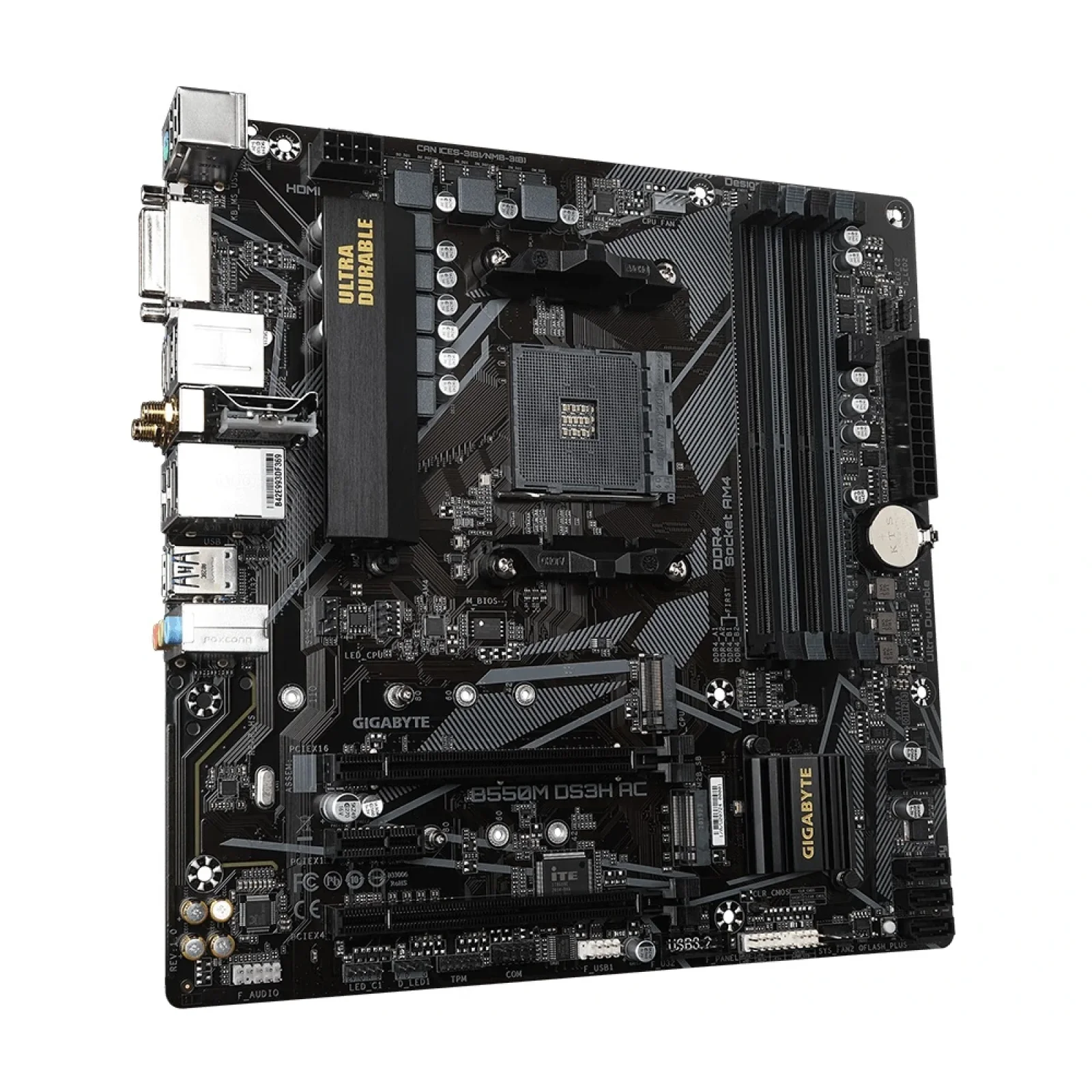 Материнська плата Gigabyte B550M DS3H AC Socket AM4 UA