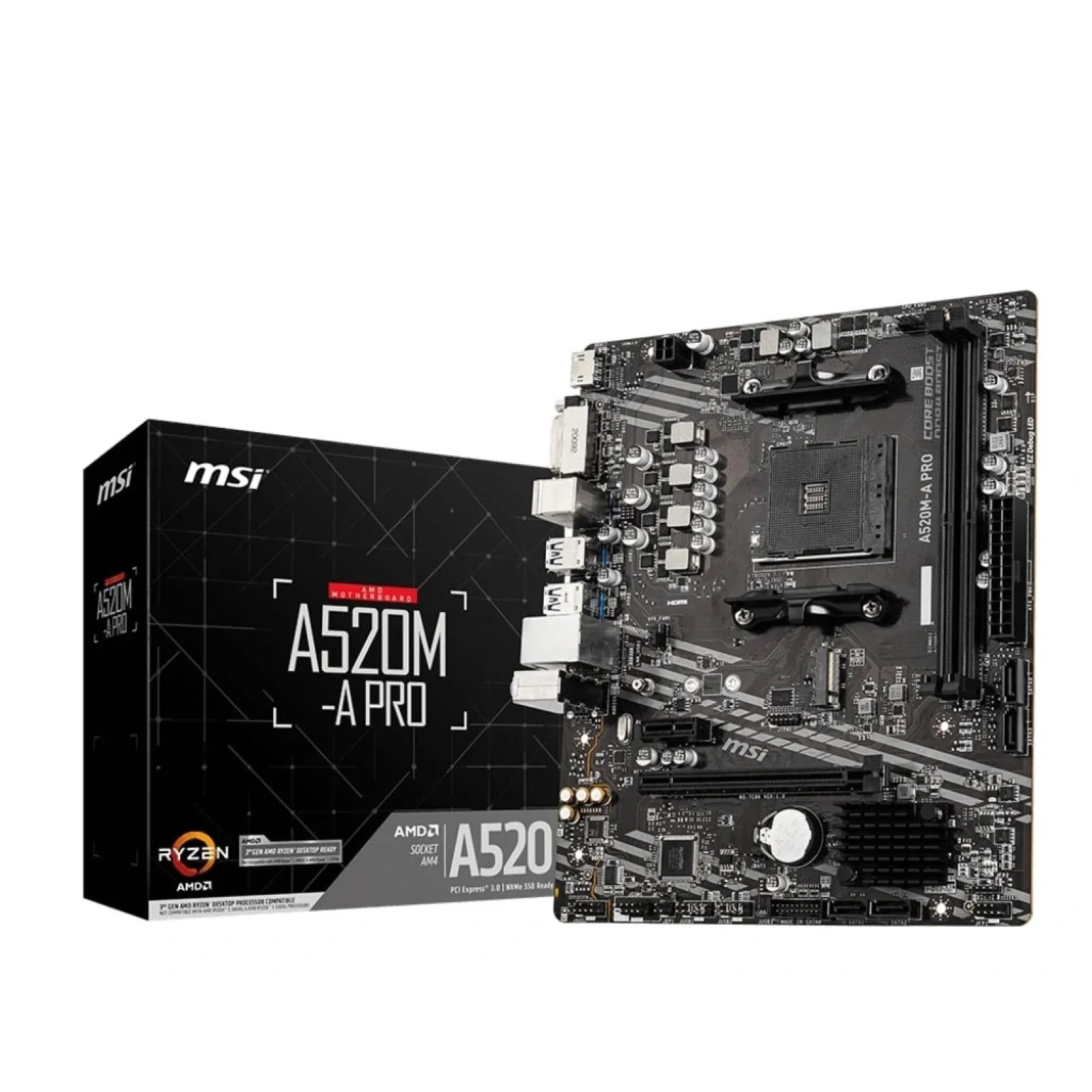 Материнська плата MSI A520M-A Pro Socket AM4 UA