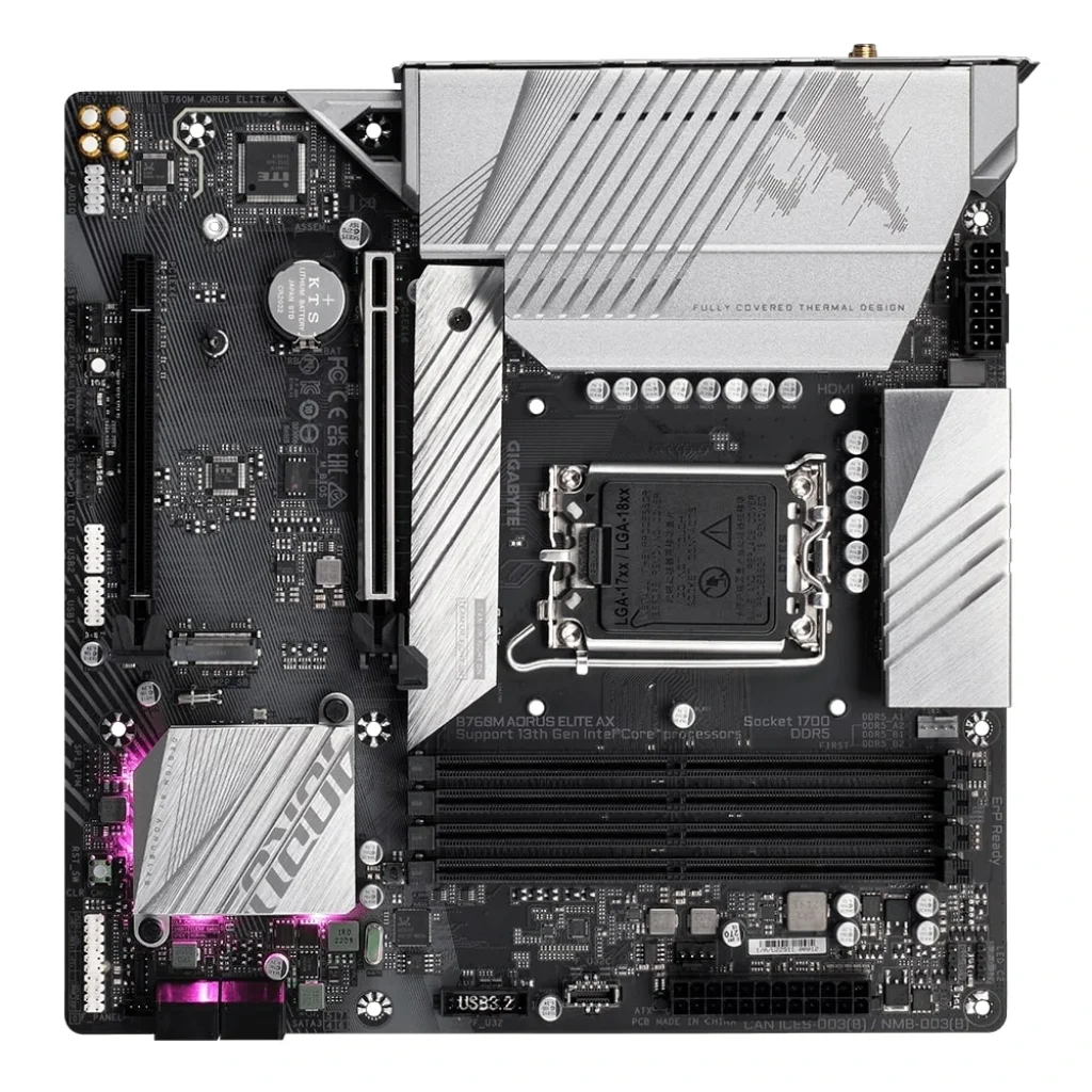 Материнська плата Gigabyte B760M Aorus Elite AX Socket 1700 UA