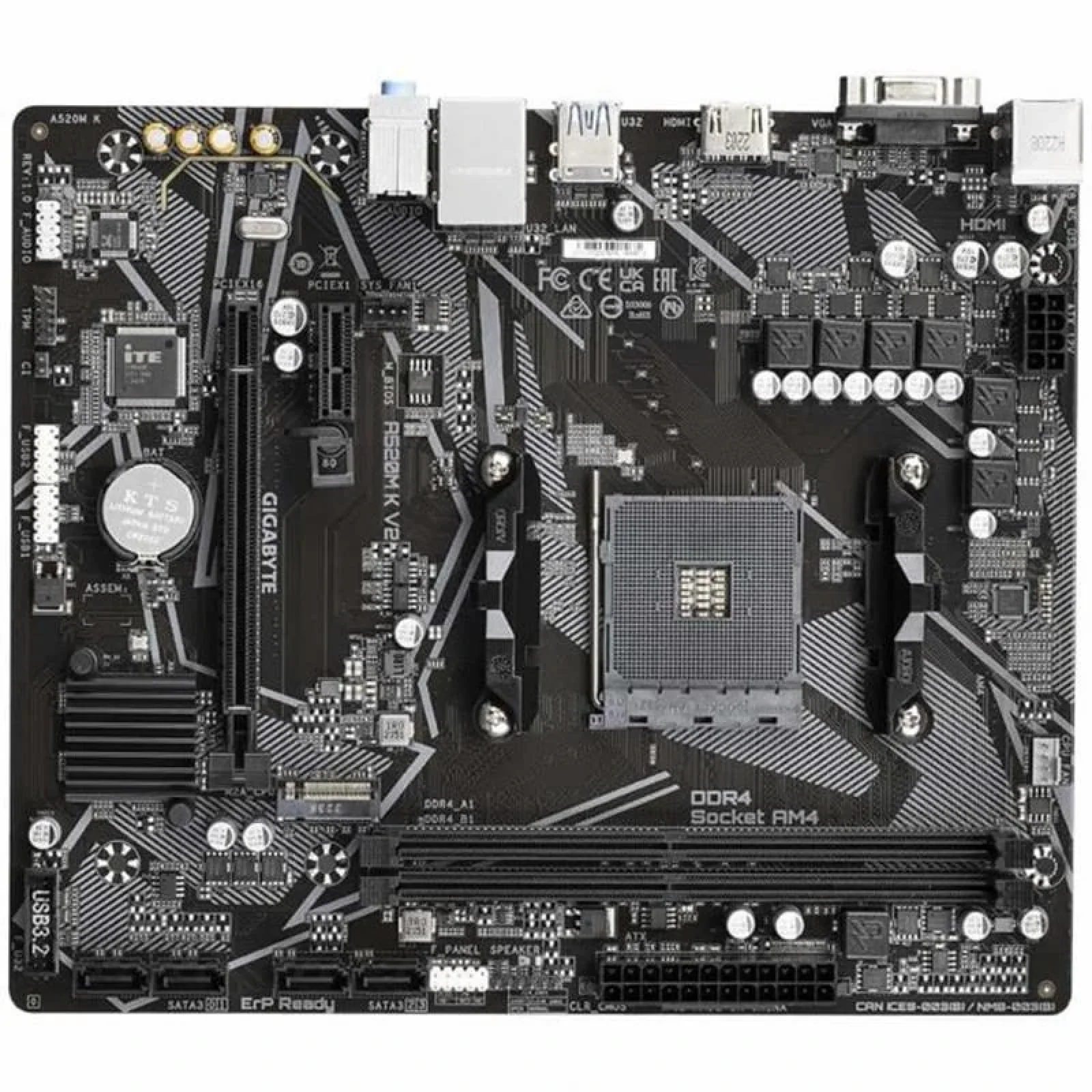 Материнская плата Gigabyte A520M K V2 Socket AM4 UA