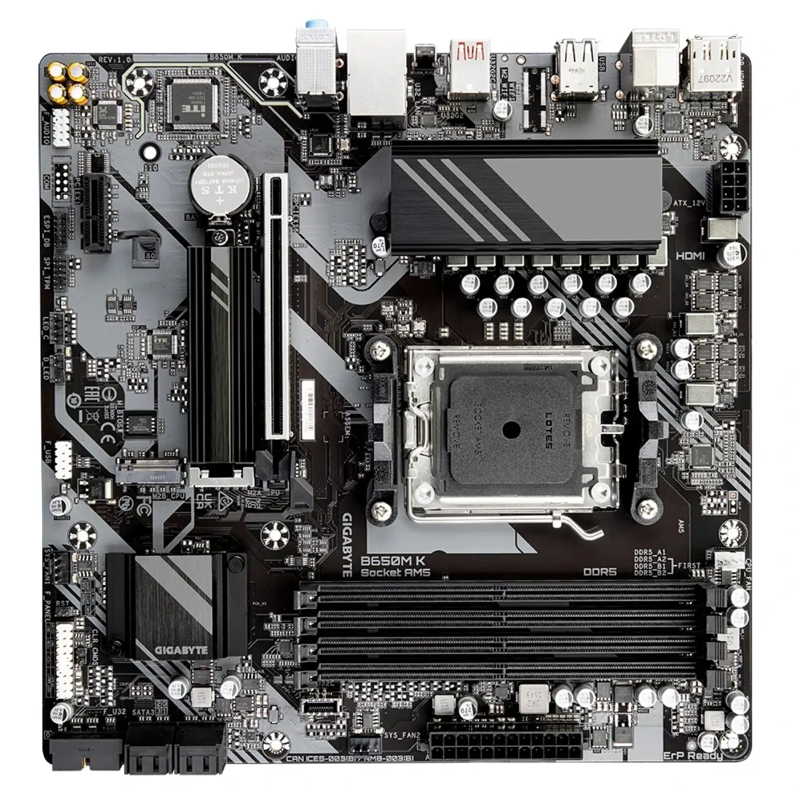 Материнська плата Gigabyte B650M K Socket AM5 UA