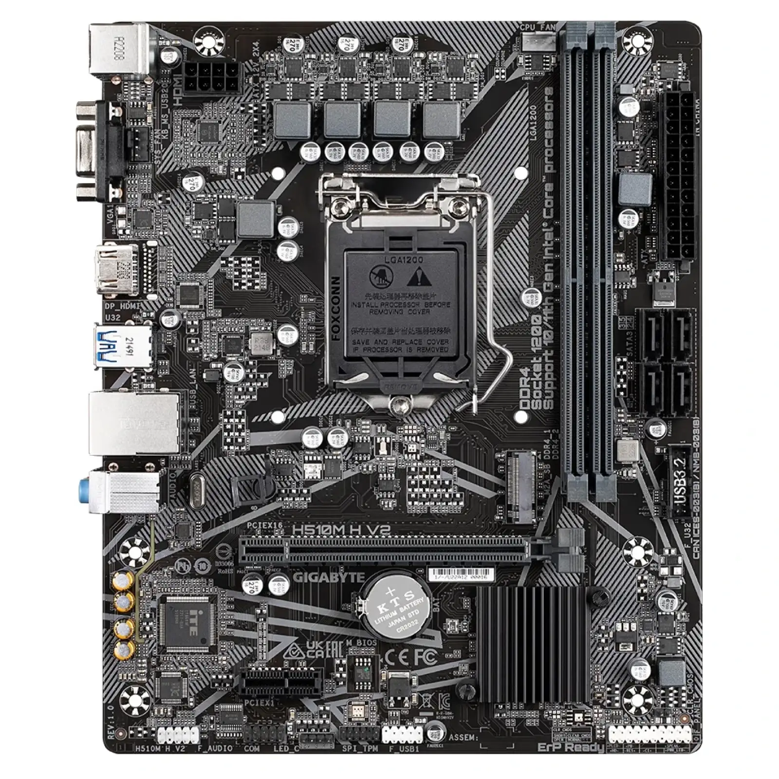 Материнская плата Gigabyte H510M H V2 Socket 1200 UA