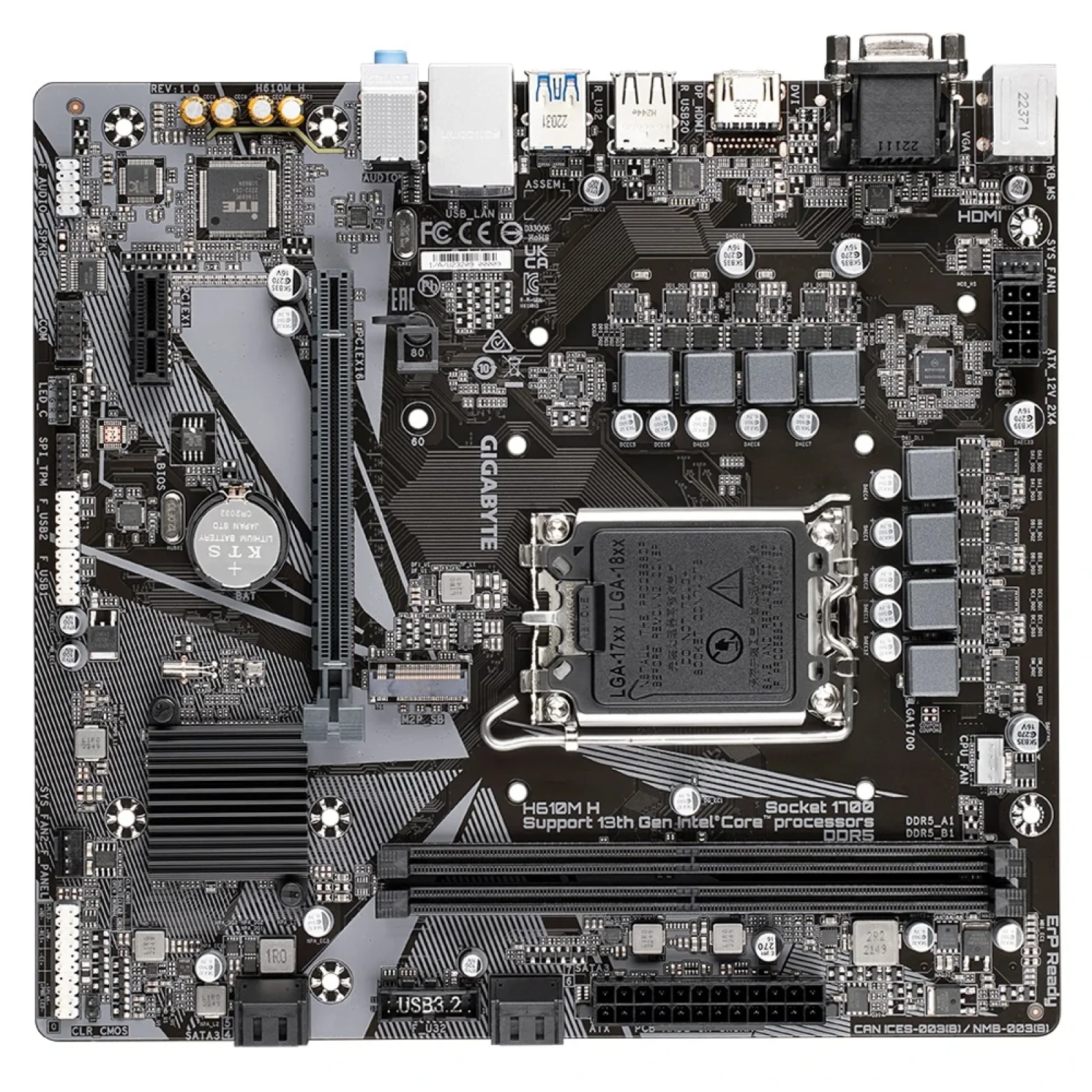 Материнская плата Gigabyte H610M H Socket 1700 UA
