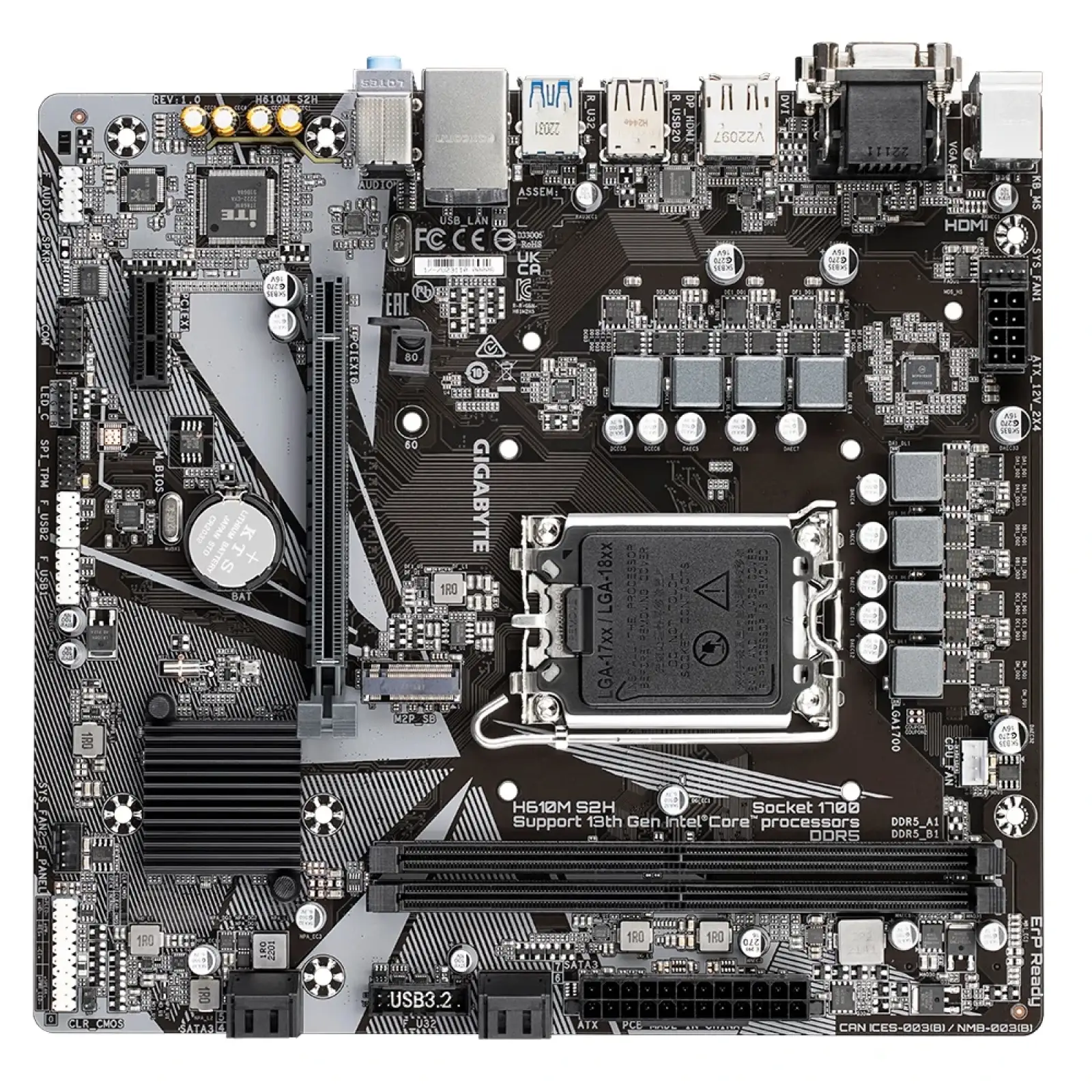 Материнська плата Gigabyte H610M S2H Socket 1700 UA