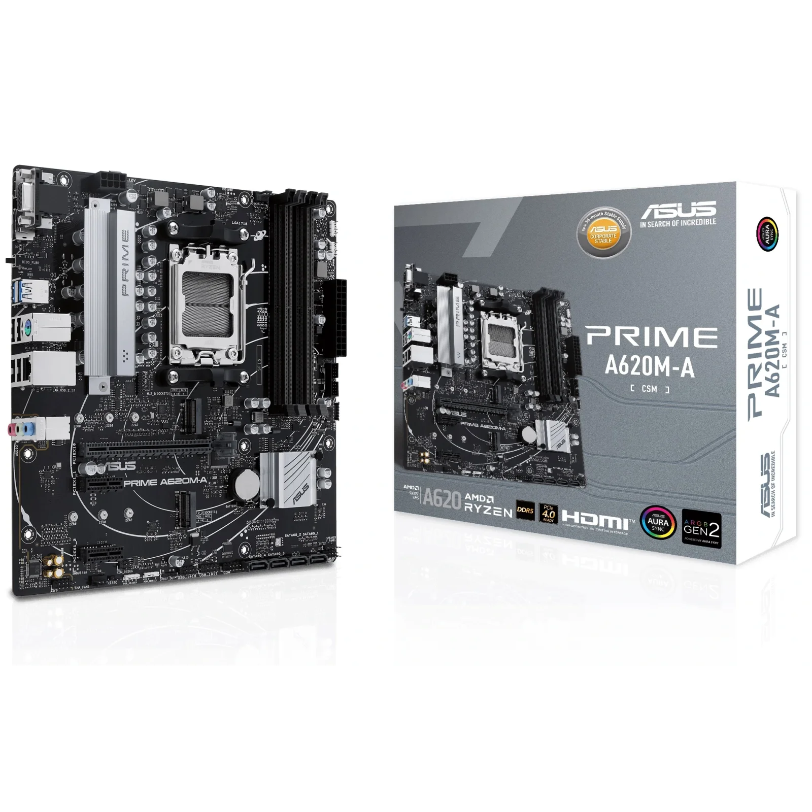 Материнская плата Asus Prime A620M-E-CSM Socket AM5 UA