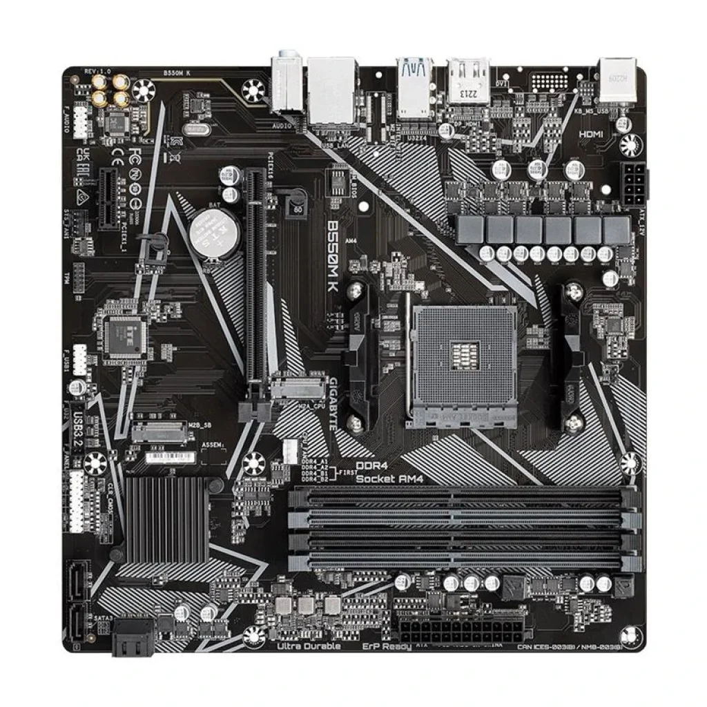 Материнская плата Gigabyte B550M K Socket AM4 UA