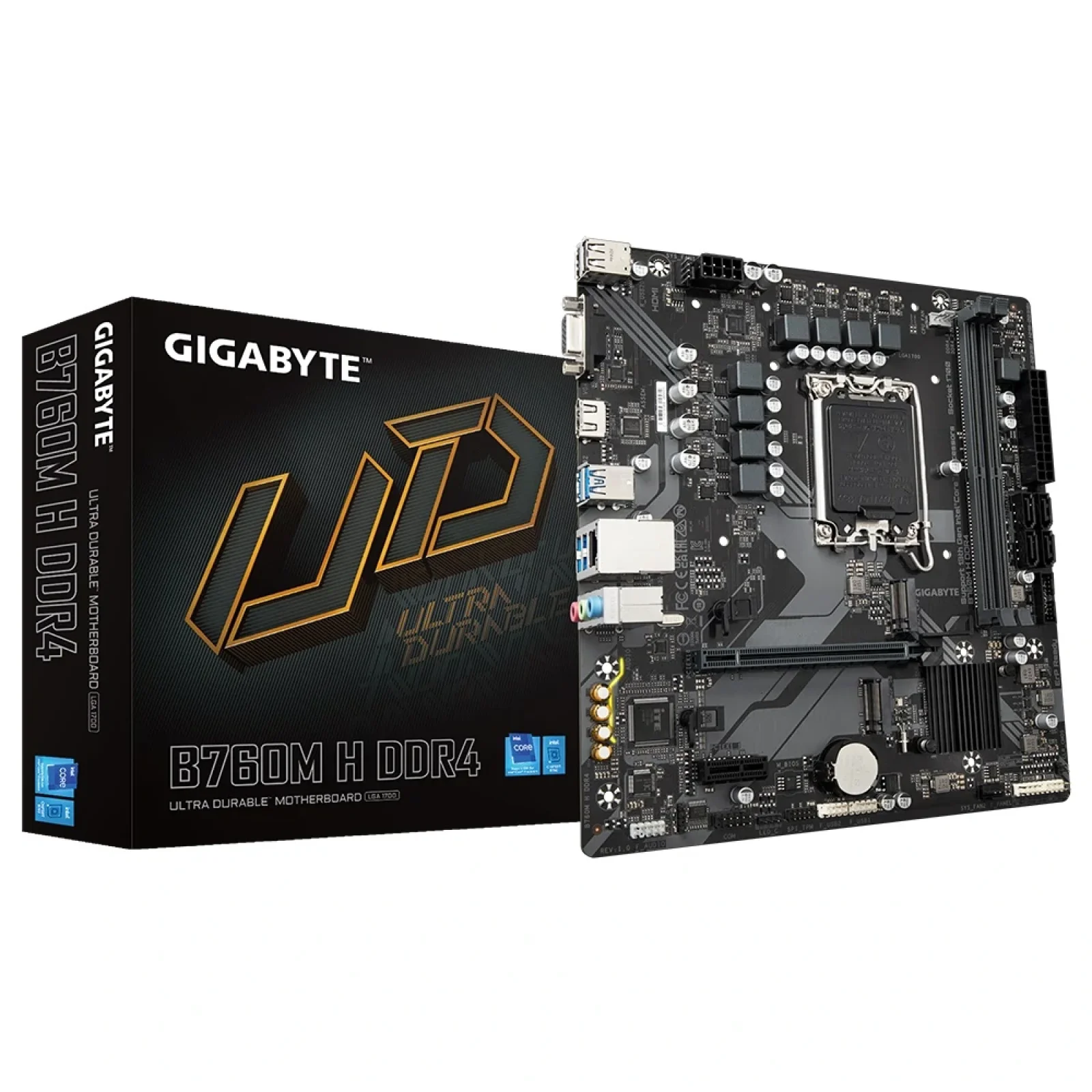 Материнська плата Gigabyte B760M H DDR4 Socket 1700 UA
