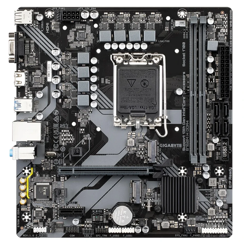 Материнська плата Gigabyte B760M H DDR4 Socket 1700 UA