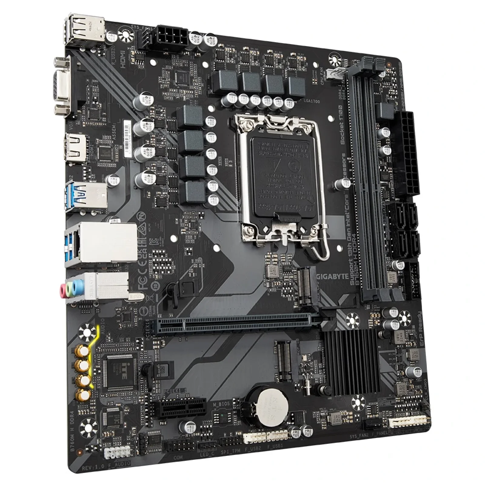 Материнська плата Gigabyte B760M H DDR4 Socket 1700 UA