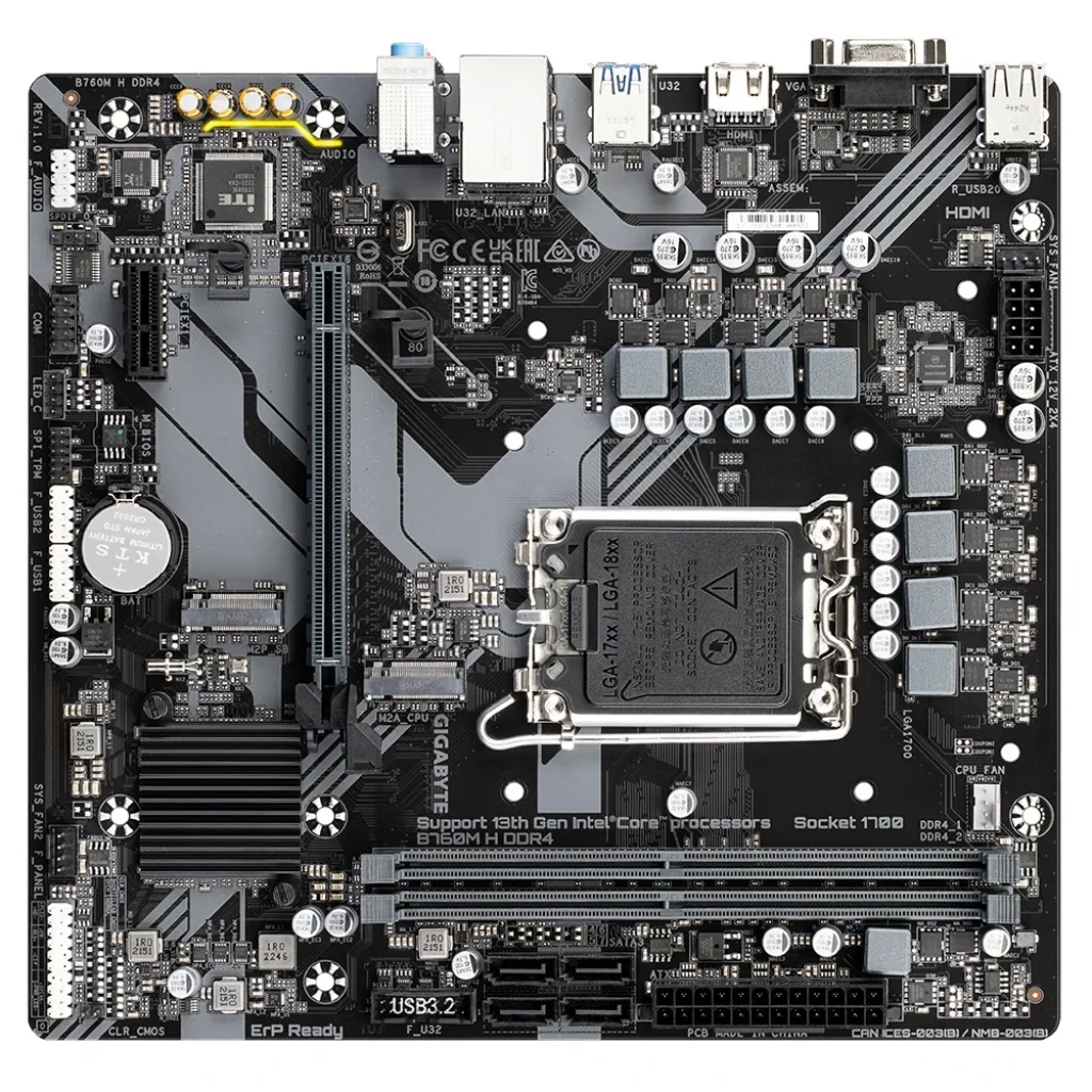 Материнська плата Gigabyte B760M H DDR4 Socket 1700 UA