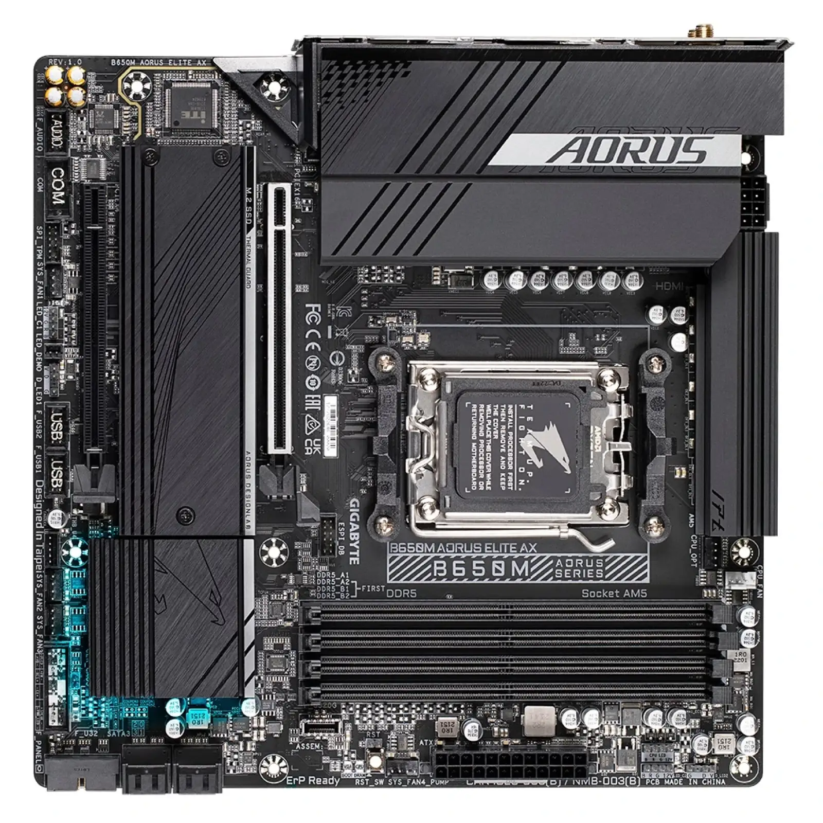 Материнська плата Gigabyte B650M Aorus Elite AX Socket AM5 UA