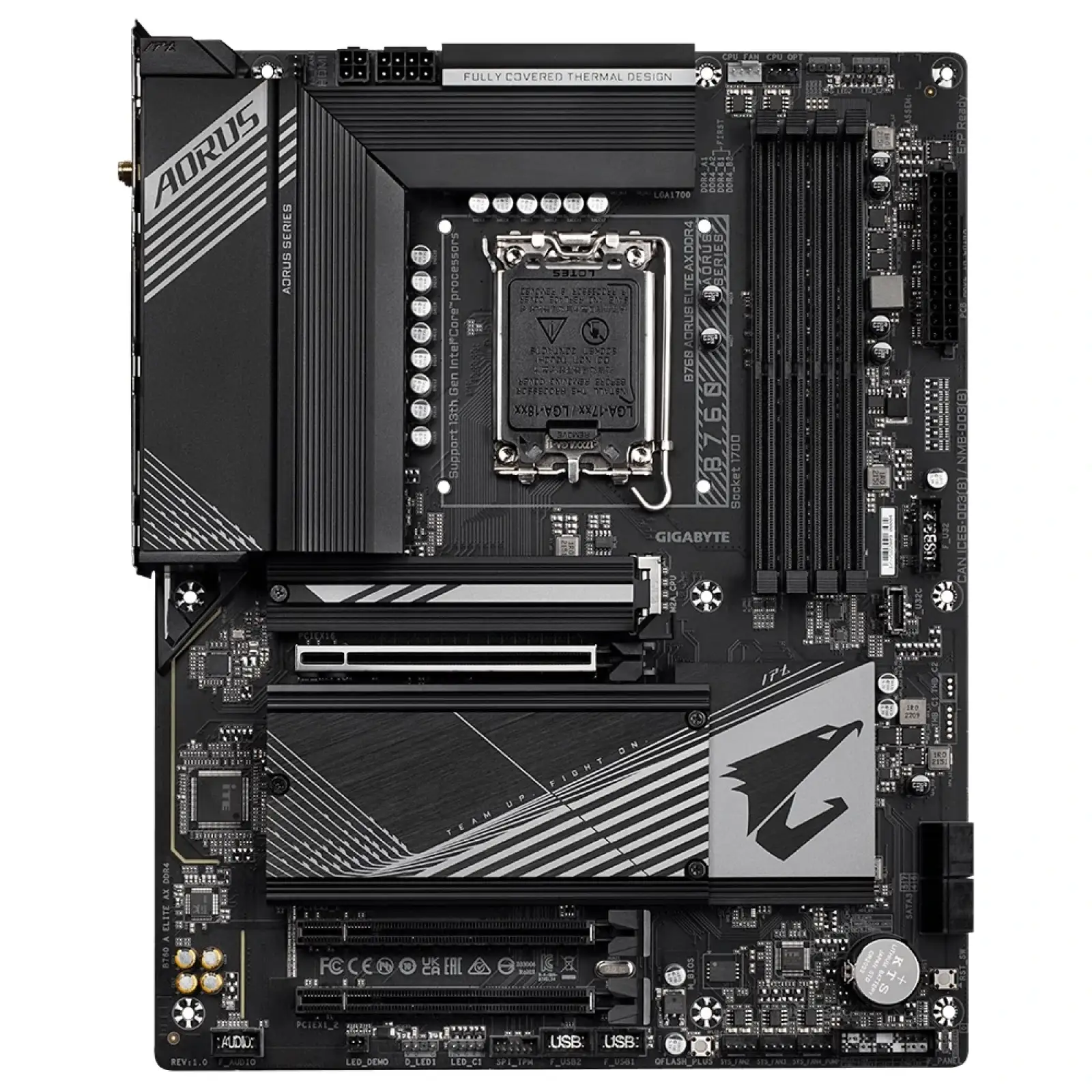 Материнська плата Gigabyte B760 Aorus Elite AX DDR4 Socket 1700, B760 A ELITE AX DDR4 UA