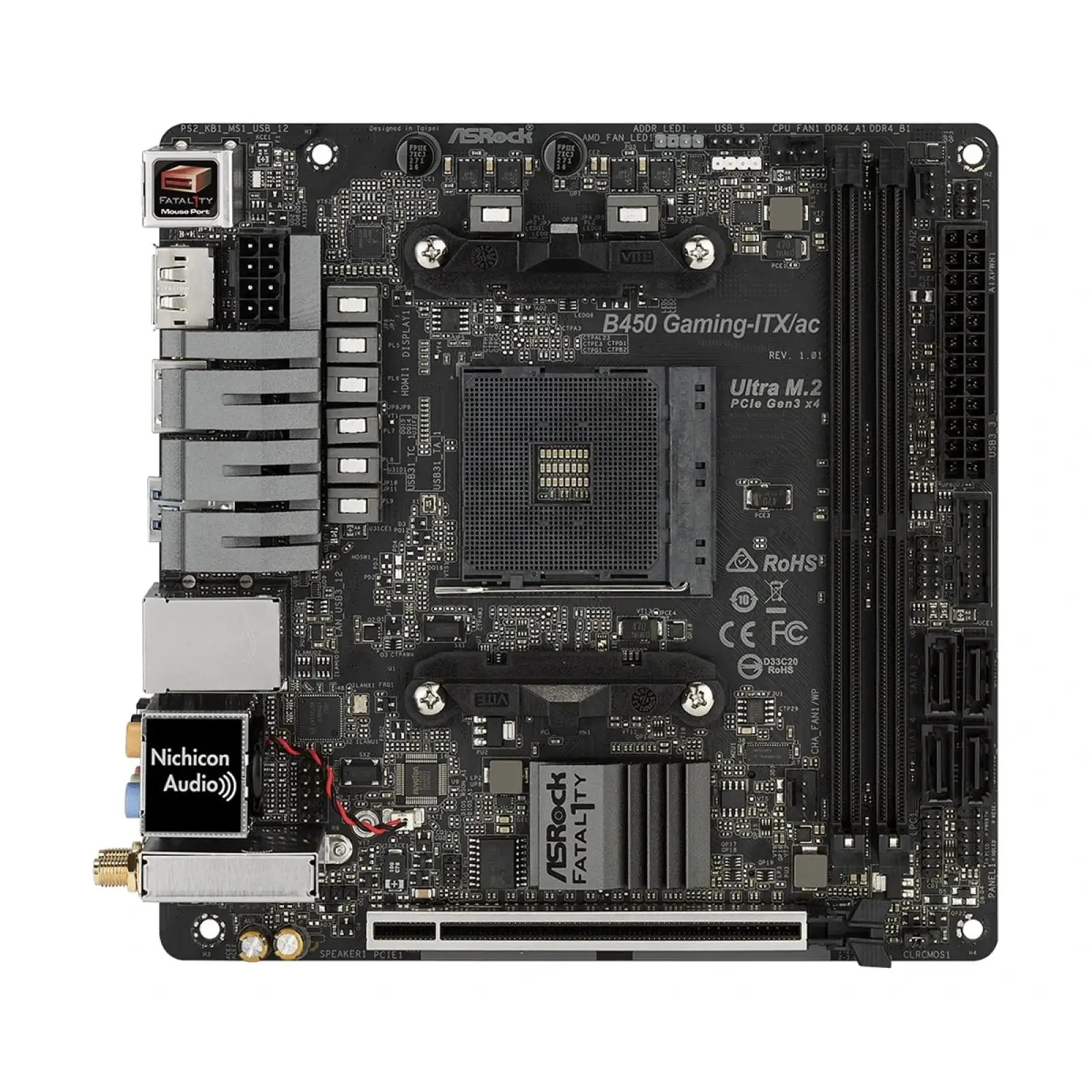 Материнська плата ASRock B450 Gaming-ITX/AC Socket AM4 UA