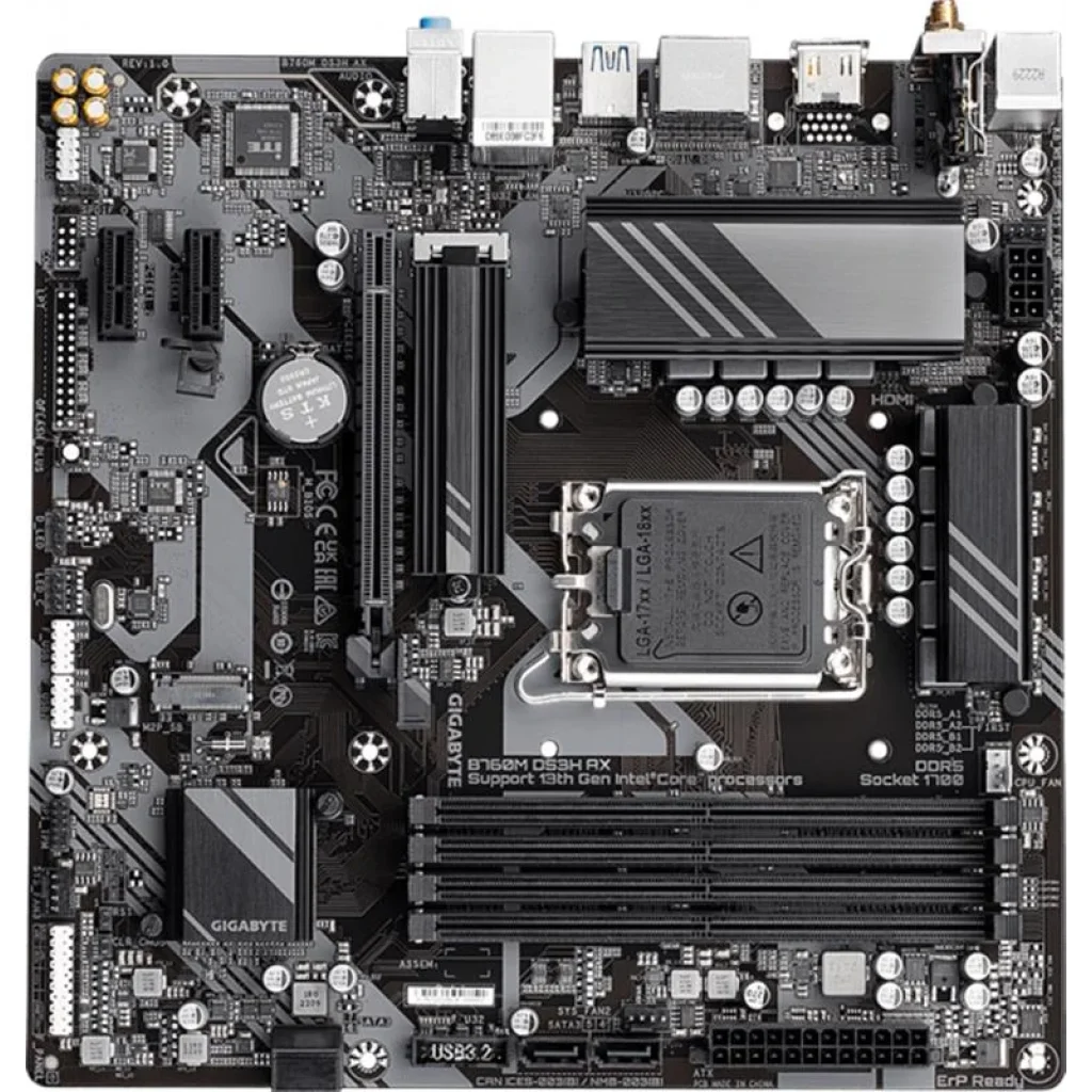 Материнская плата Gigabyte B760M DS3H AX Socket 1700 UA