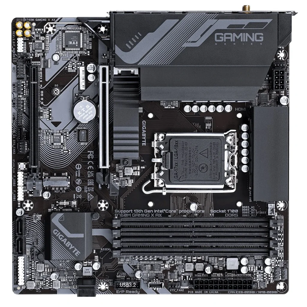 Материнская плата Gigabyte B760M Gaming X AX Socket 1700 UA