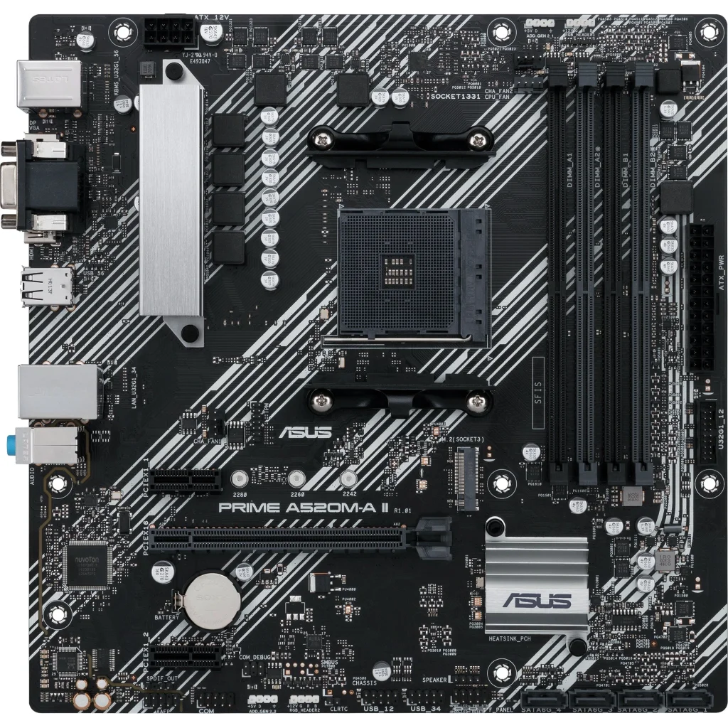 Материнская плата Asus Prime A520M-A II/CSM Socket AM4 UA