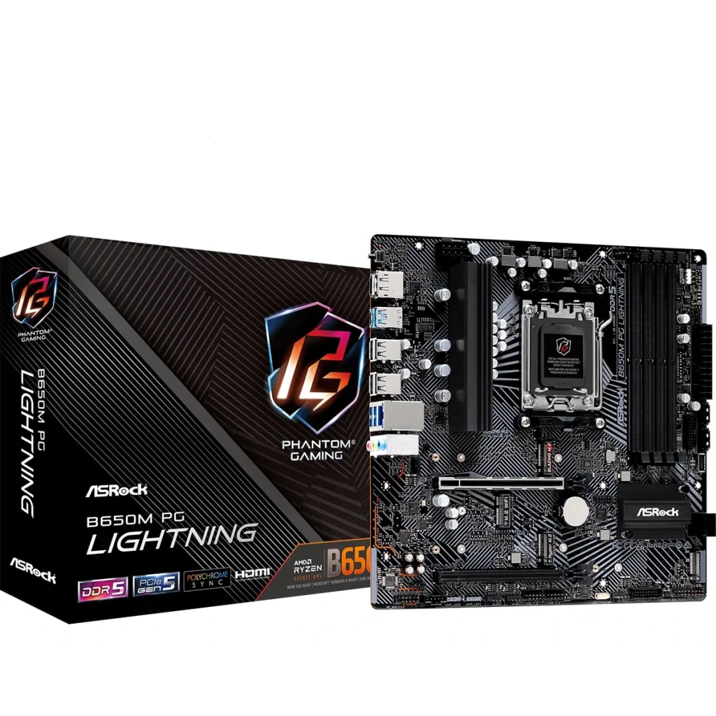 Материнская плата ASRock B650M PG Lightning Socket AM5 UA