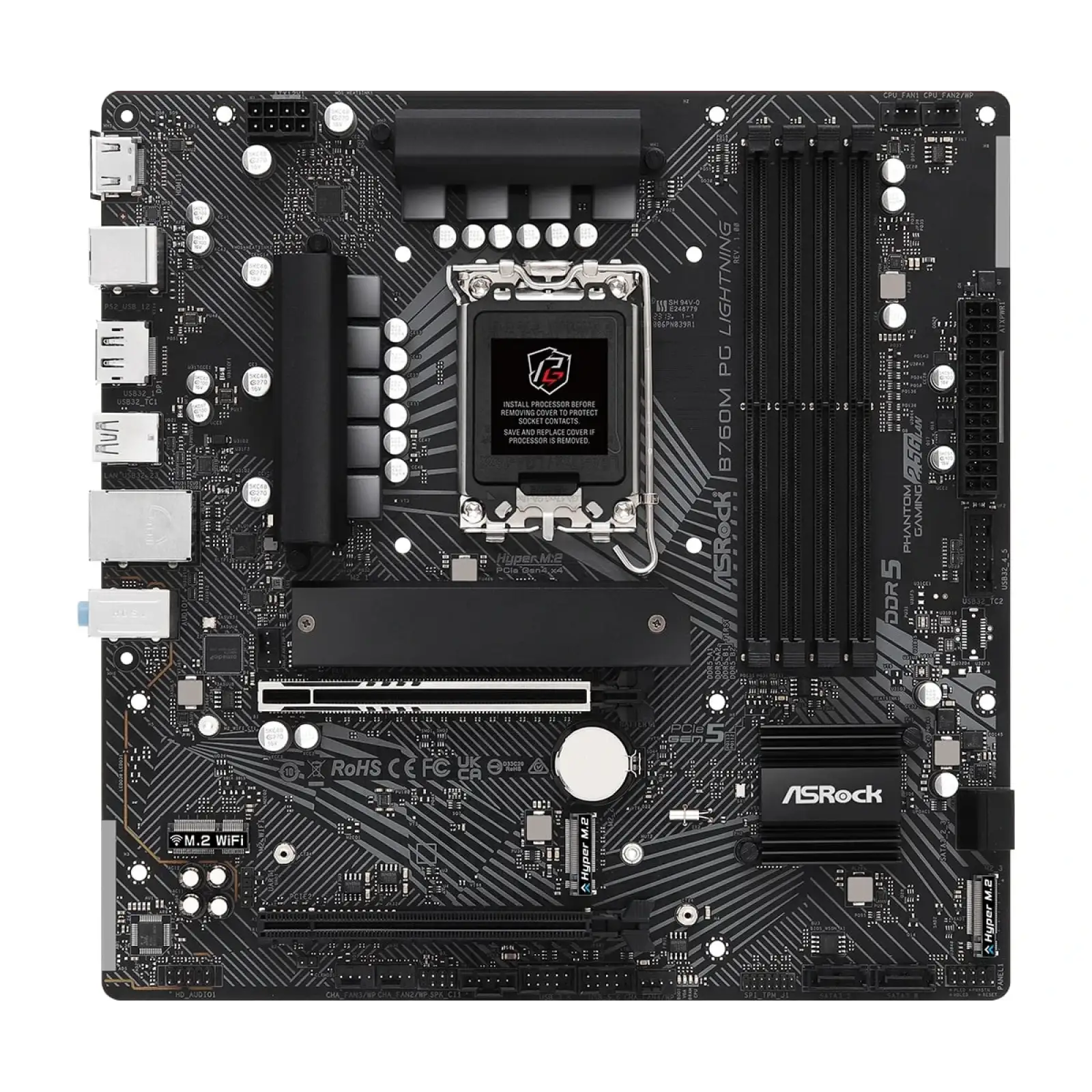 Материнська плата ASRock B760M PG Lightning Socket 1700 UA