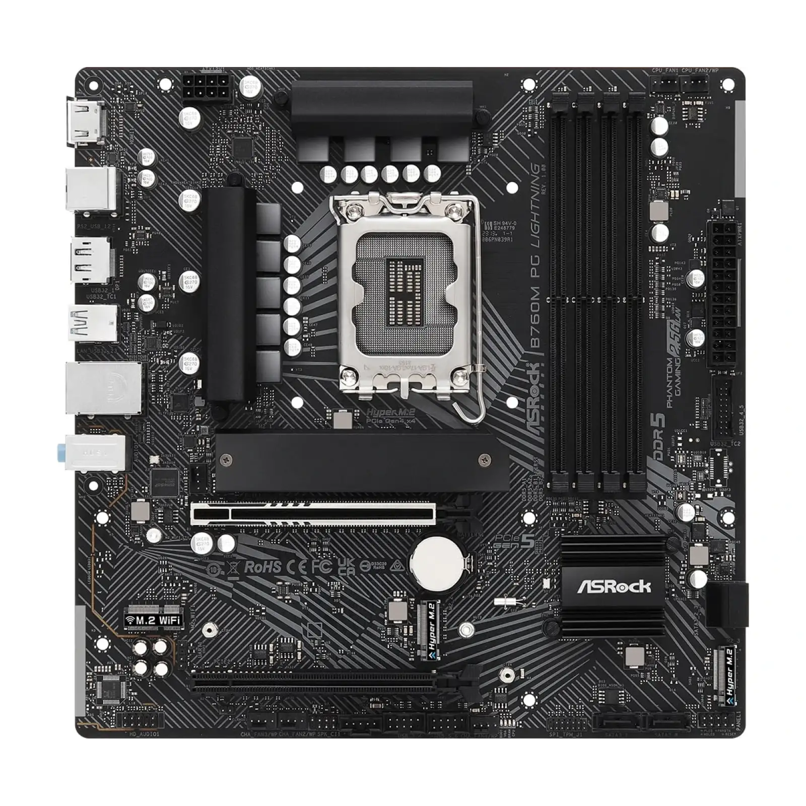 Материнська плата ASRock B760M PG Lightning Socket 1700 UA