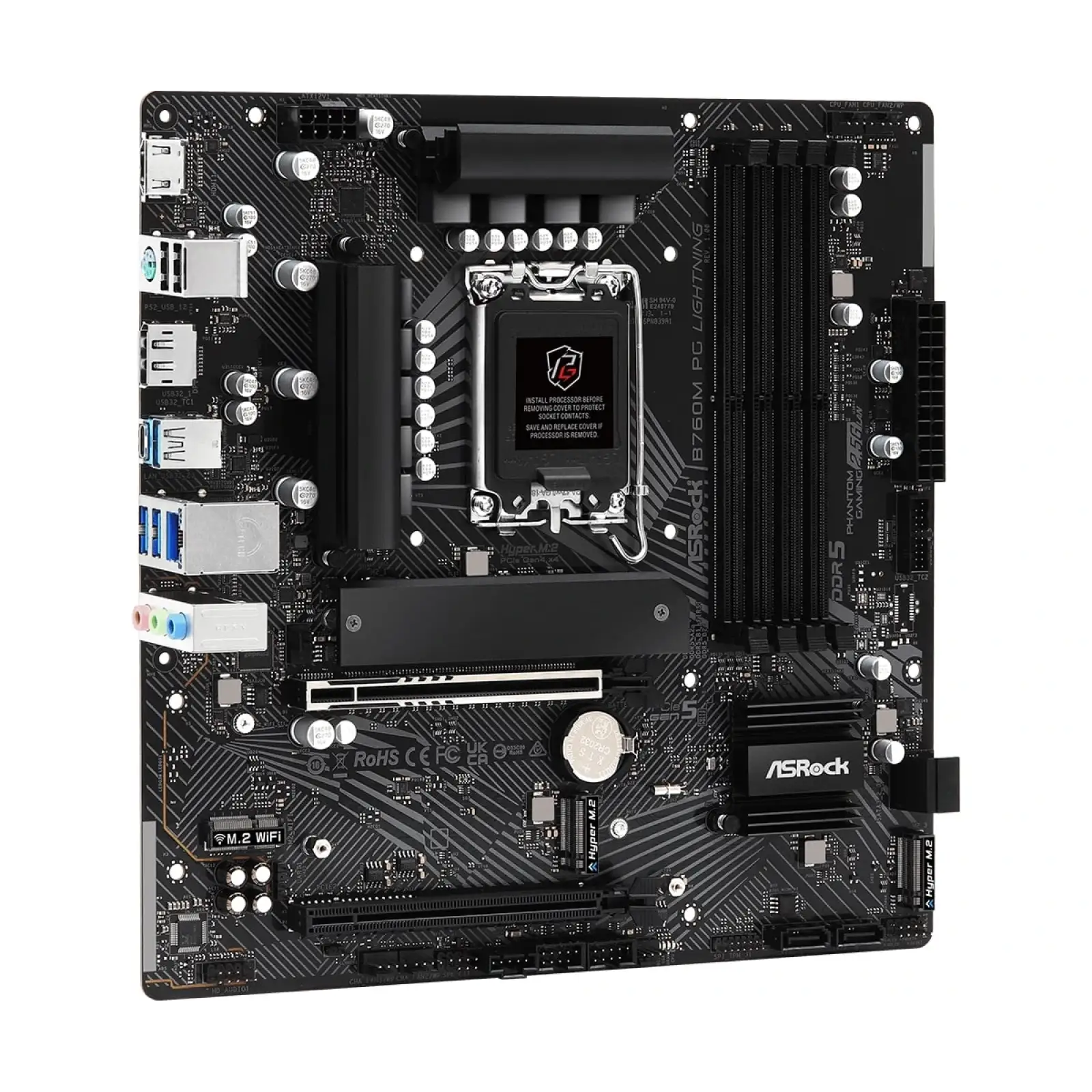 Материнська плата ASRock B760M PG Lightning Socket 1700 UA
