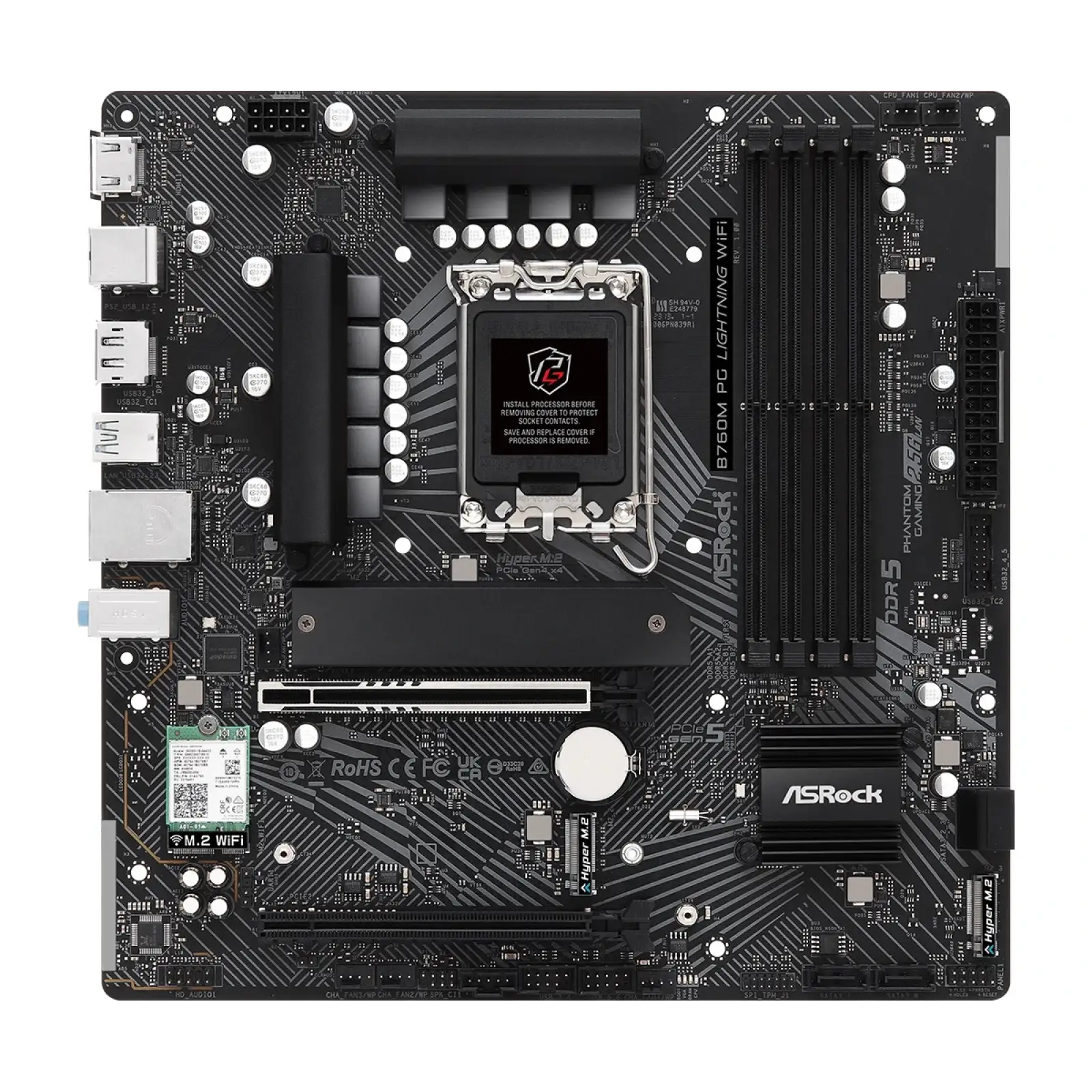 Материнська плата ASRock B760M PG Lightning WiFi Socket 1700 UA