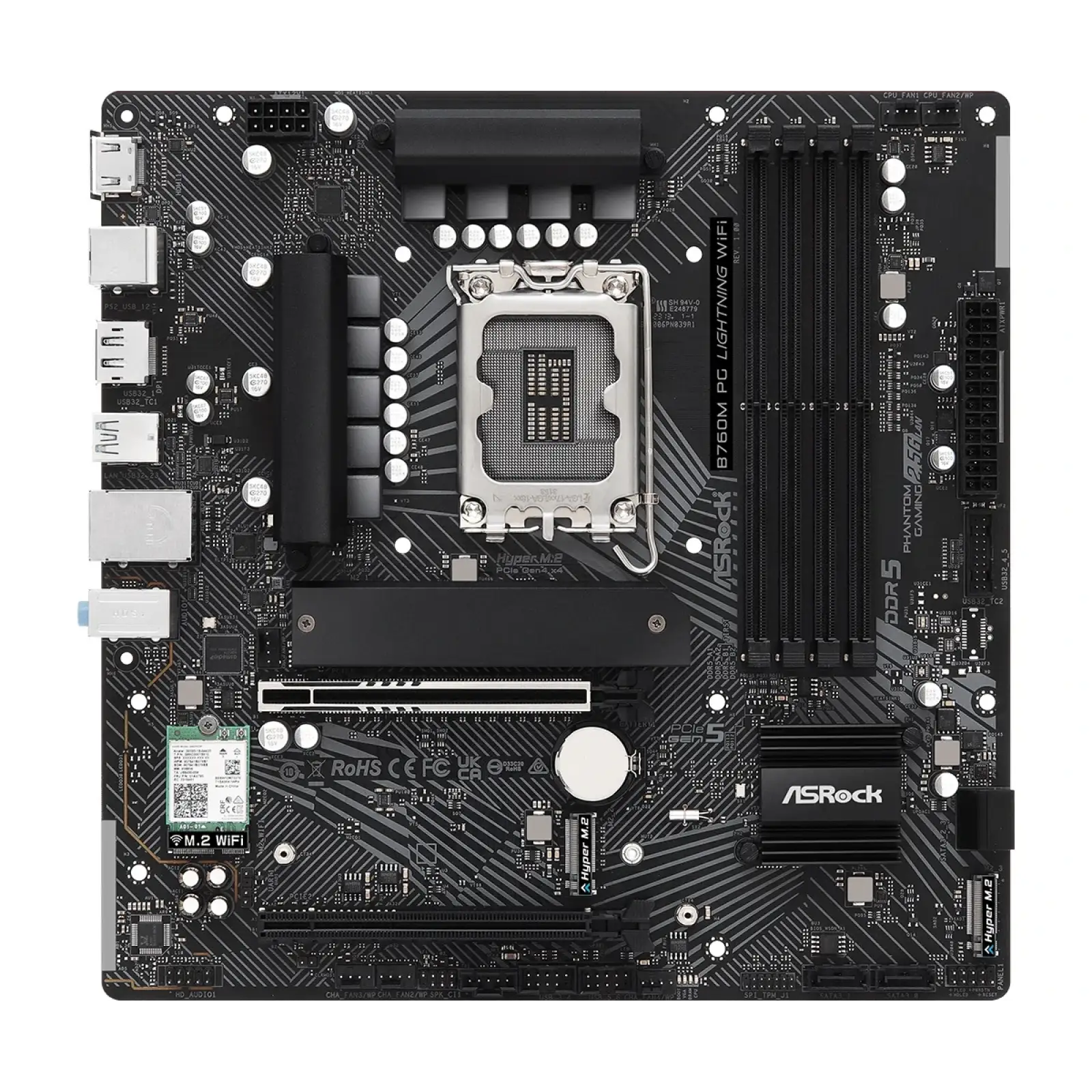 Материнська плата ASRock B760M PG Lightning WiFi Socket 1700 UA