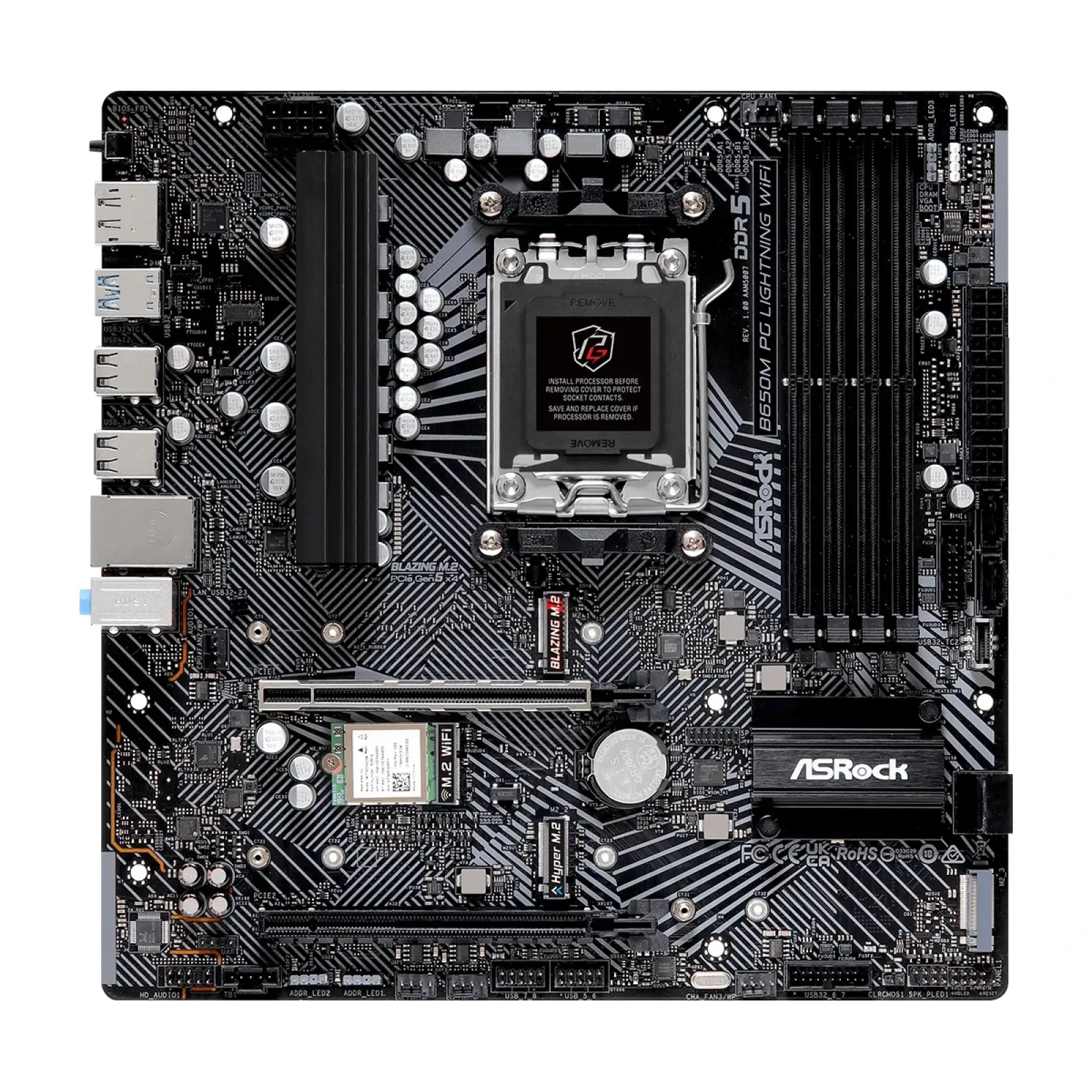 Материнська плата ASRock B650M PG Lightning WiFi Socket AM5 UA