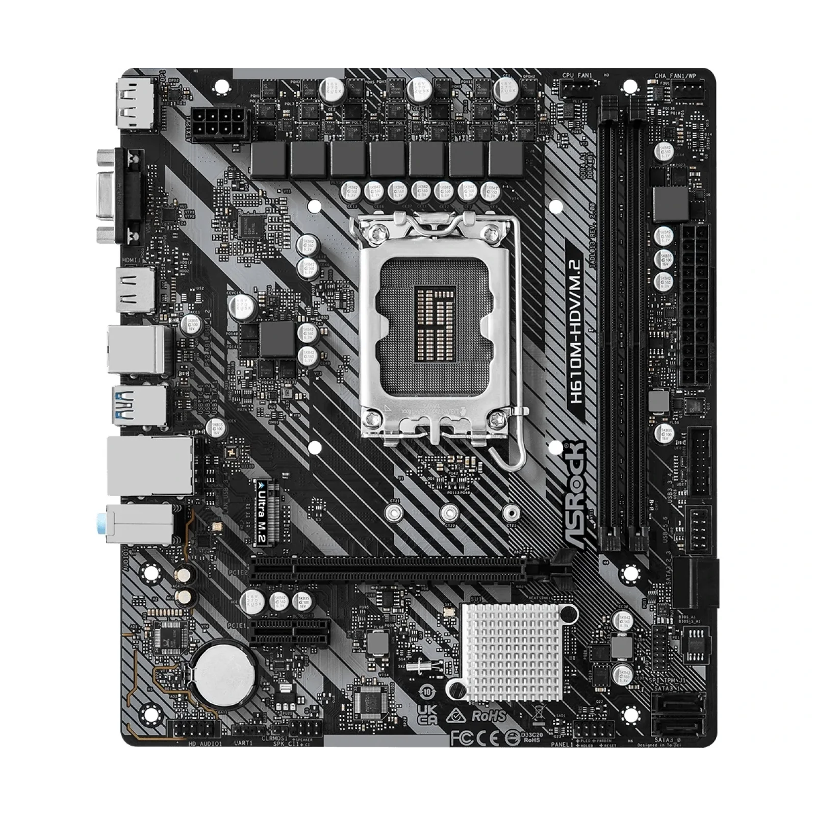 Материнская плата ASRock H610M-HDV/M.2 R2.0 Socket 1700 UA