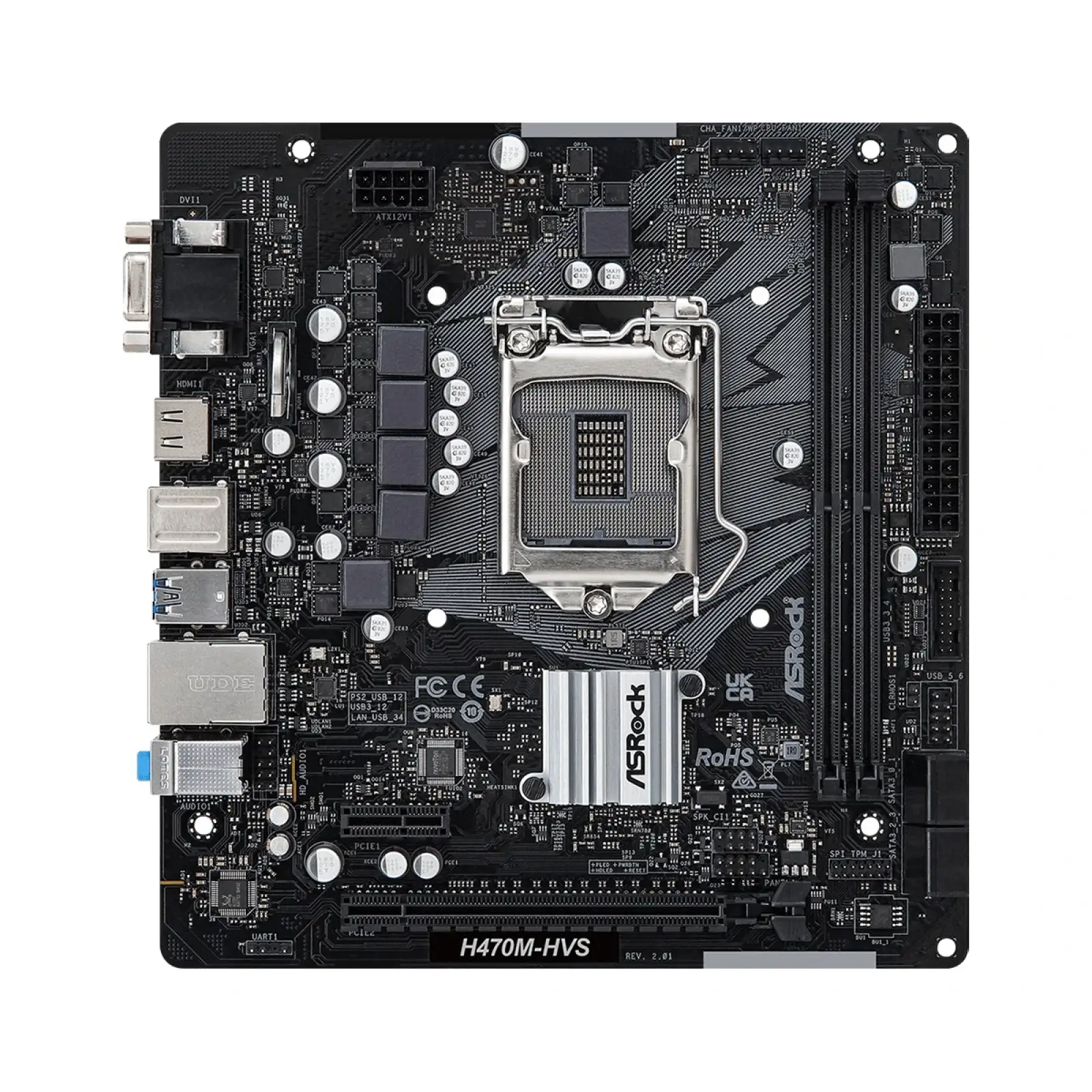 Материнська плата ASRock H470M-HVS R2.0 Socket 1200 UA