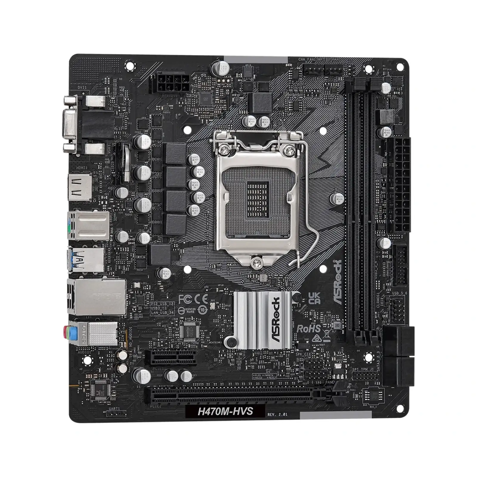 Материнська плата ASRock H470M-HVS R2.0 Socket 1200 UA