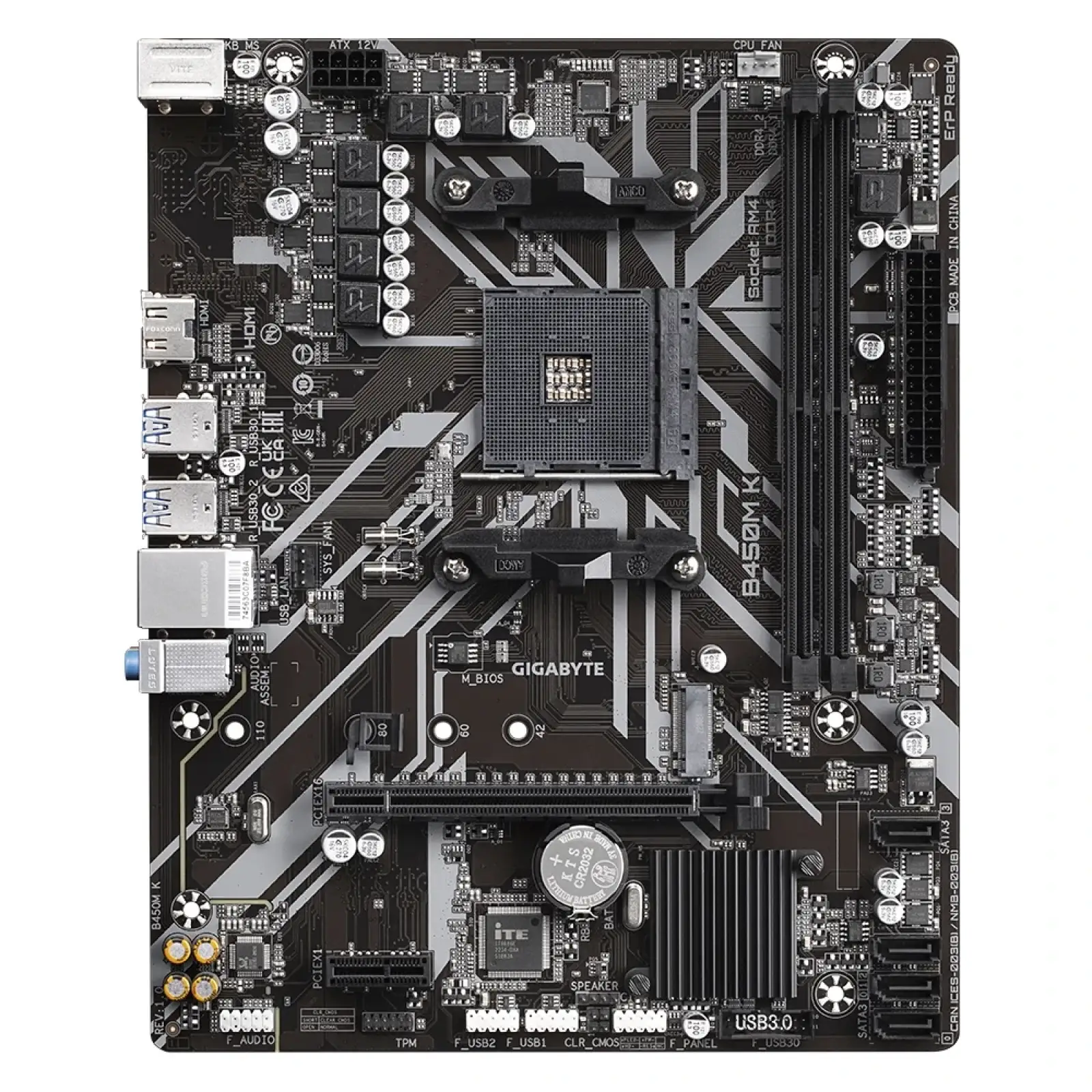 Материнська плата Gigabyte B450M K Socket AM4 UA