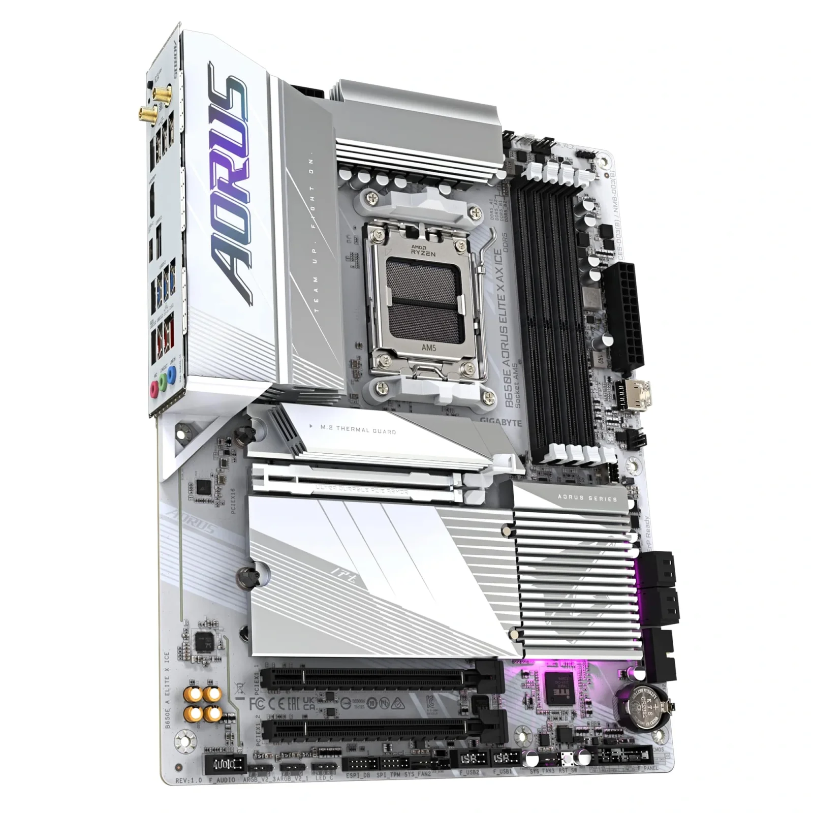 Материнська плата Gigabyte B650E Aorus Elite X Ice Socket AM5 UA