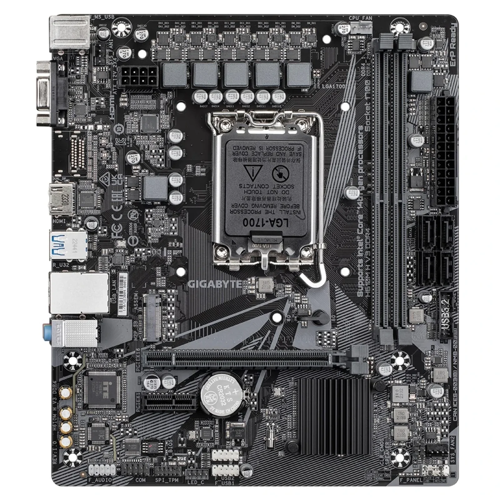 Материнская плата Gigabyte H610M H V3 DDR4 Socket 1700 UA
