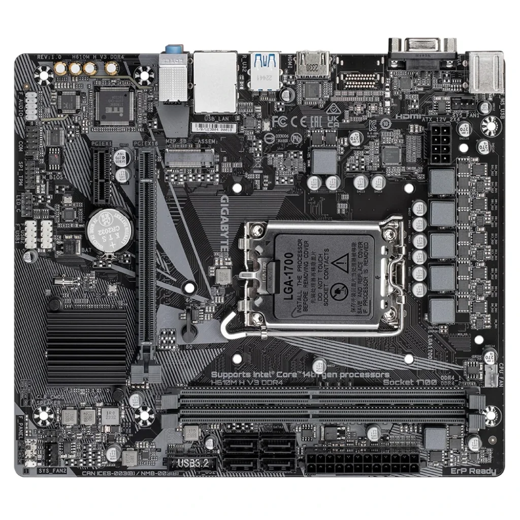 Материнська плата Gigabyte H610M H V3 DDR4 Socket 1700 UA