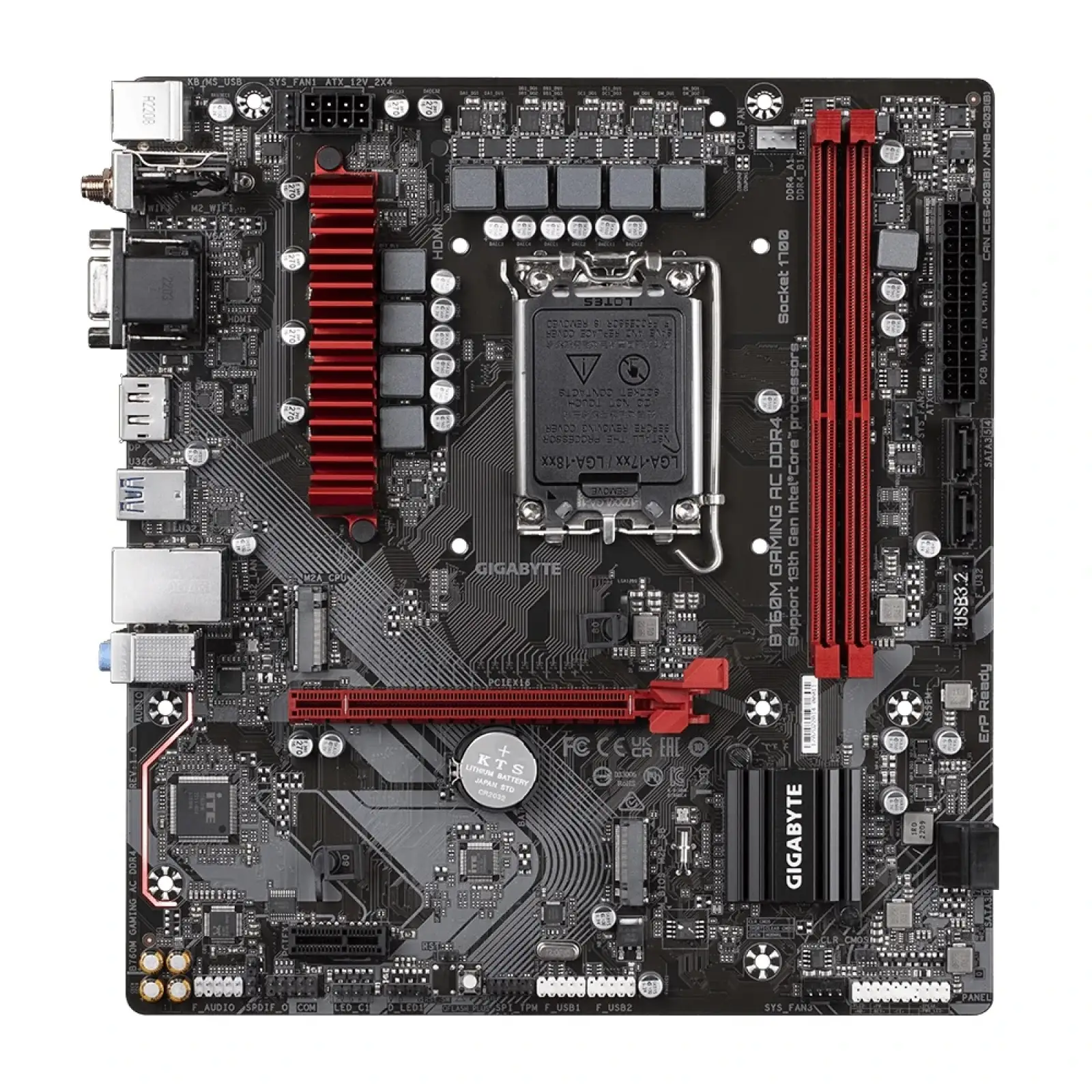 Материнська плата Gigabyte B760M Gaming AC DDR4 Socket 1700 UA