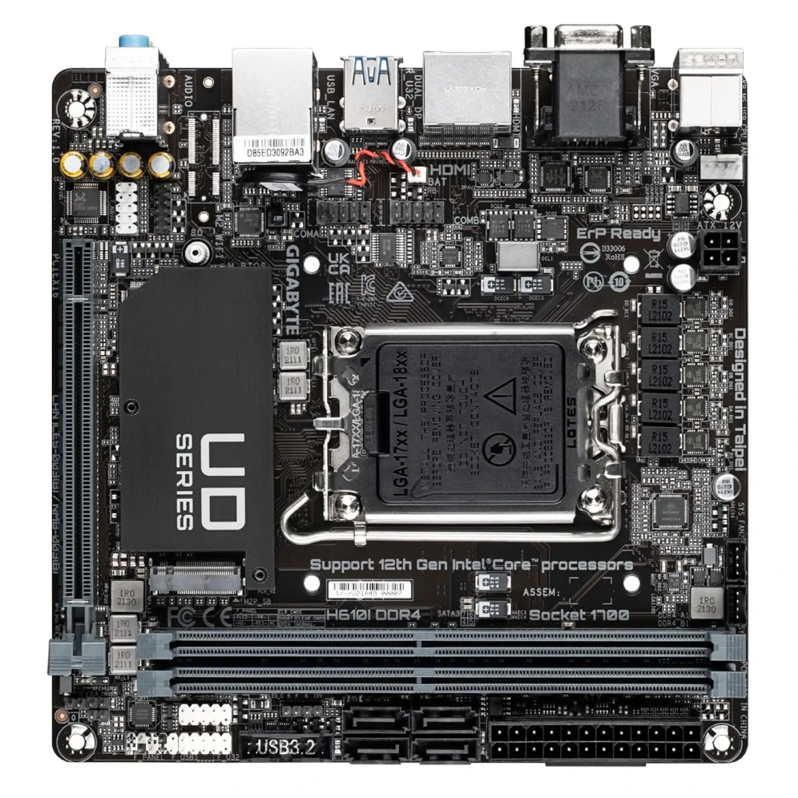 Материнська плата Gigabyte H610I DDR4 Socket 1700 UA