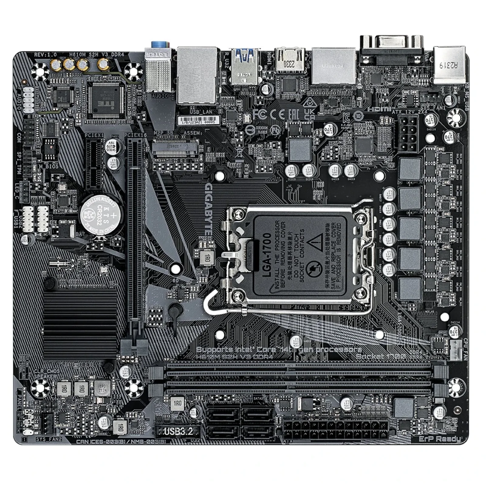 Материнская плата Gigabyte H610M S2H V3 DDR4 Socket 1700 UA
