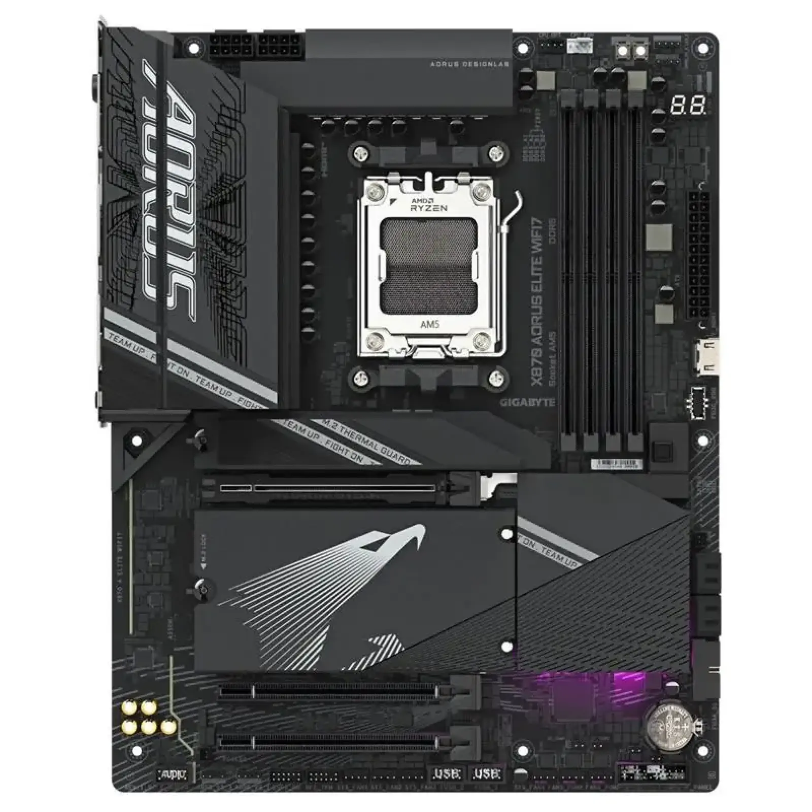 Материнська плата Gigabyte X870 Aorus Elite WiFi7 Socket AM5 UA