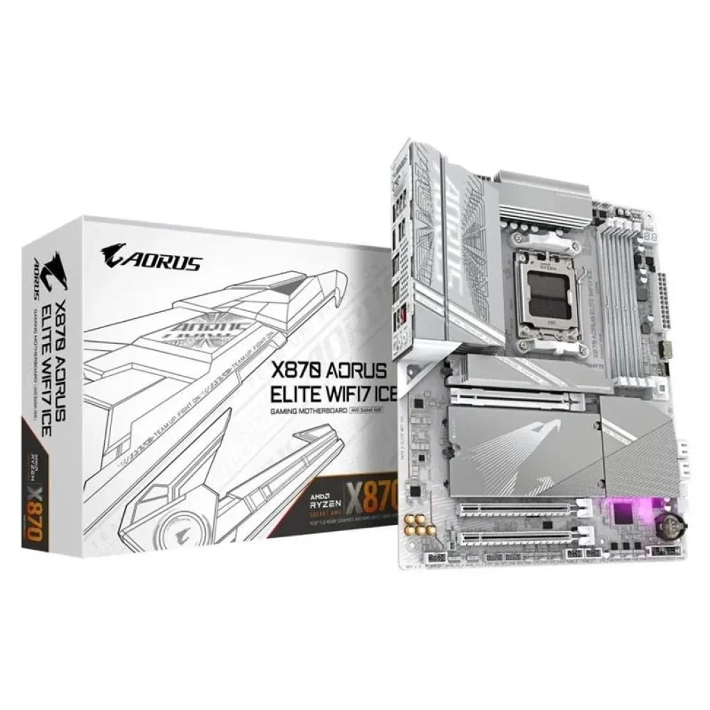 Материнская плата Gigabyte X870 Aorus Elite WiFi7 Ice Socket AM5, X870 A ELITE WF7 ICE UA