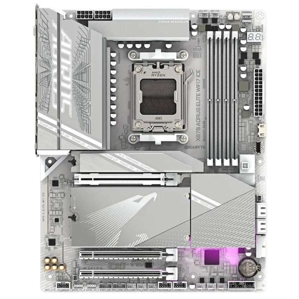 Материнская плата Gigabyte X870 Aorus Elite WiFi7 Ice Socket AM5, X870 A ELITE WF7 ICE UA