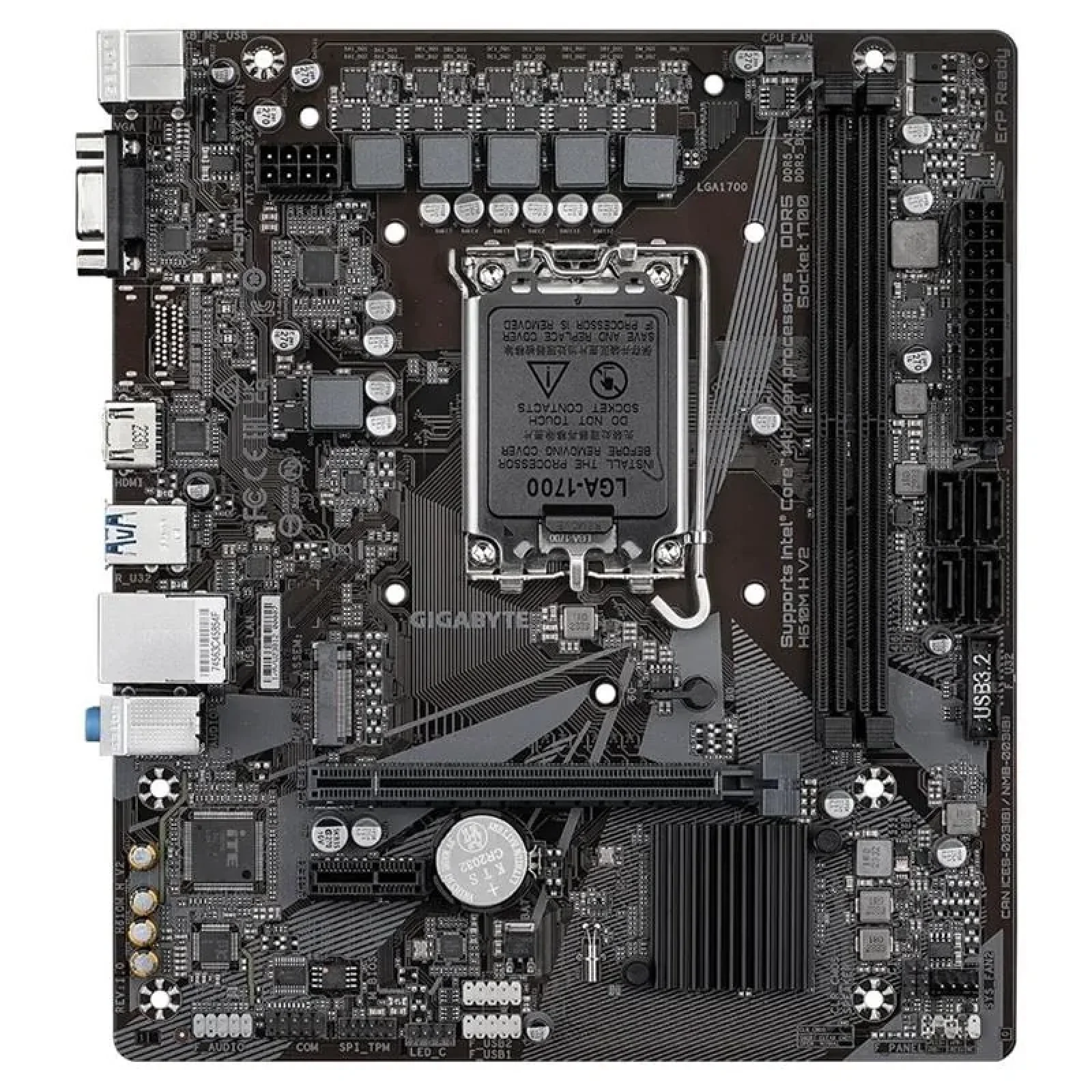 Материнська плата Gigabyte H610M H V2 Socket 1700 UA