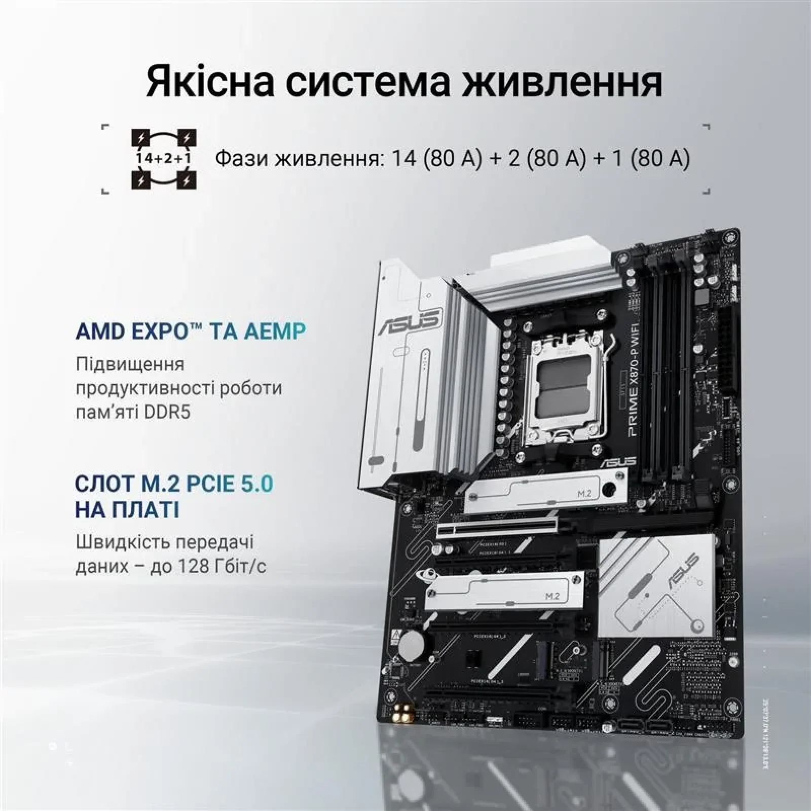 Материнская плата Asus Prime X870-P WiFi Socket AM5 UA