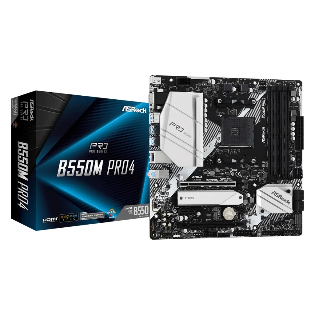 Материнская плата ASRock B550M Pro4 Socket AM4 UA