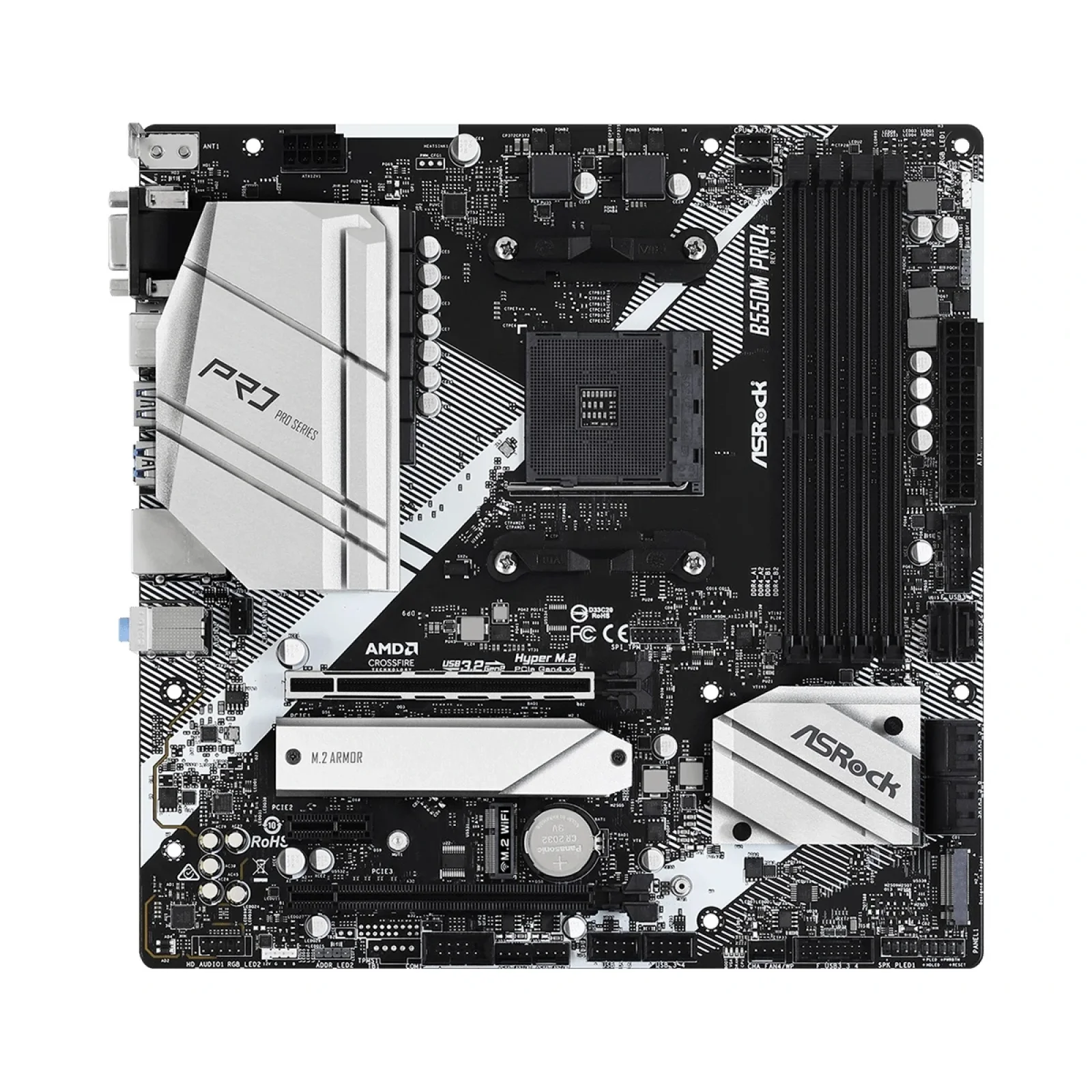 Материнская плата ASRock B550M Pro4 Socket AM4 UA