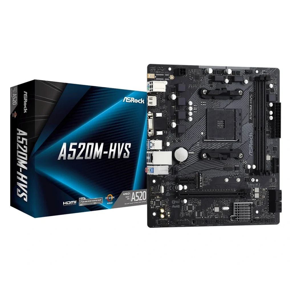 Материнська плата ASRock A520M-HVS Socket AM4 UA