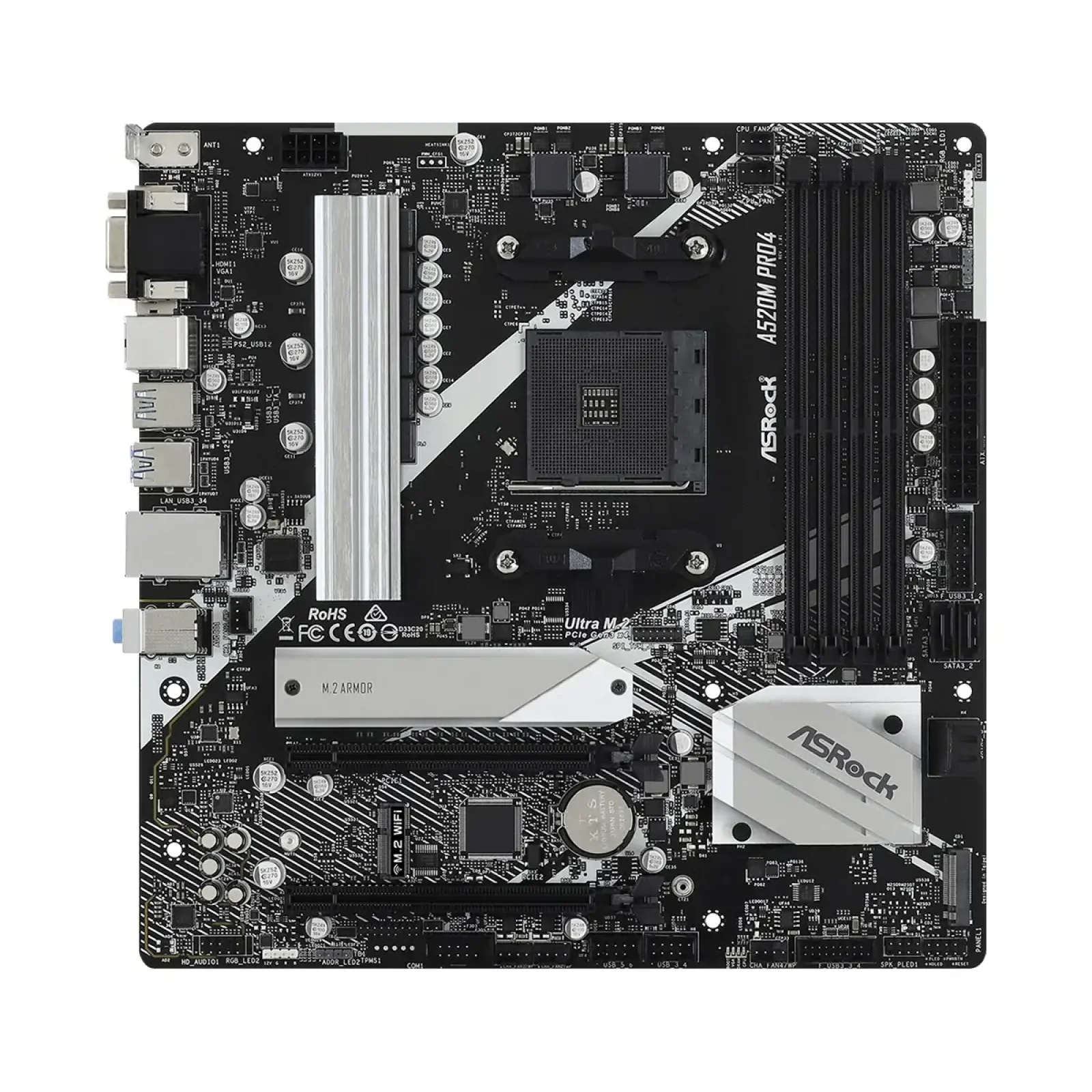Материнська плата ASRock A520M Pro4 Socket AM4 UA
