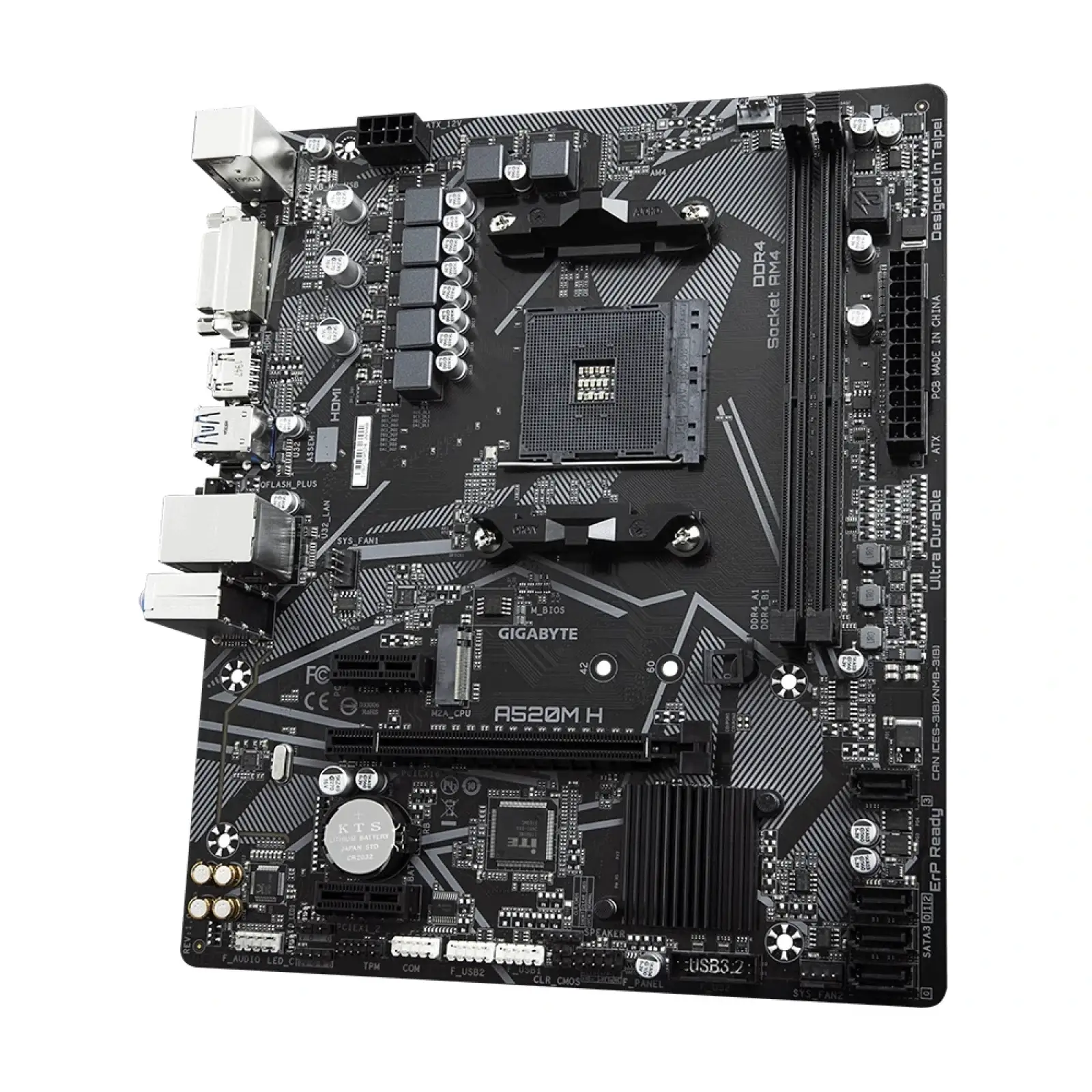 Материнская плата Gigabyte A520M H Socket AM4 UA