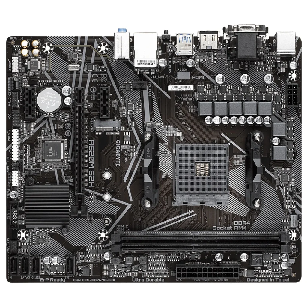 Материнская плата Gigabyte A520M S2H Socket AM4 UA