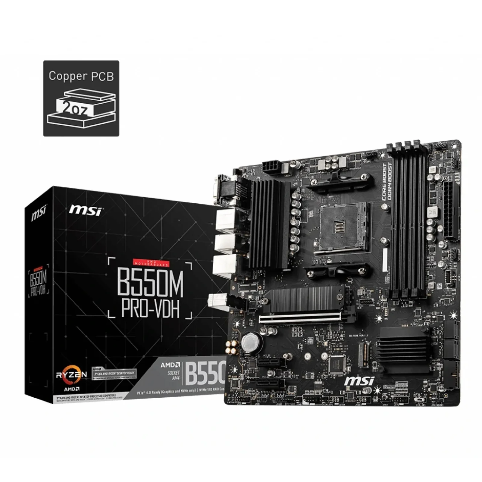 Материнская плата MSI B550M PRO-VDH Socket AM4 UA