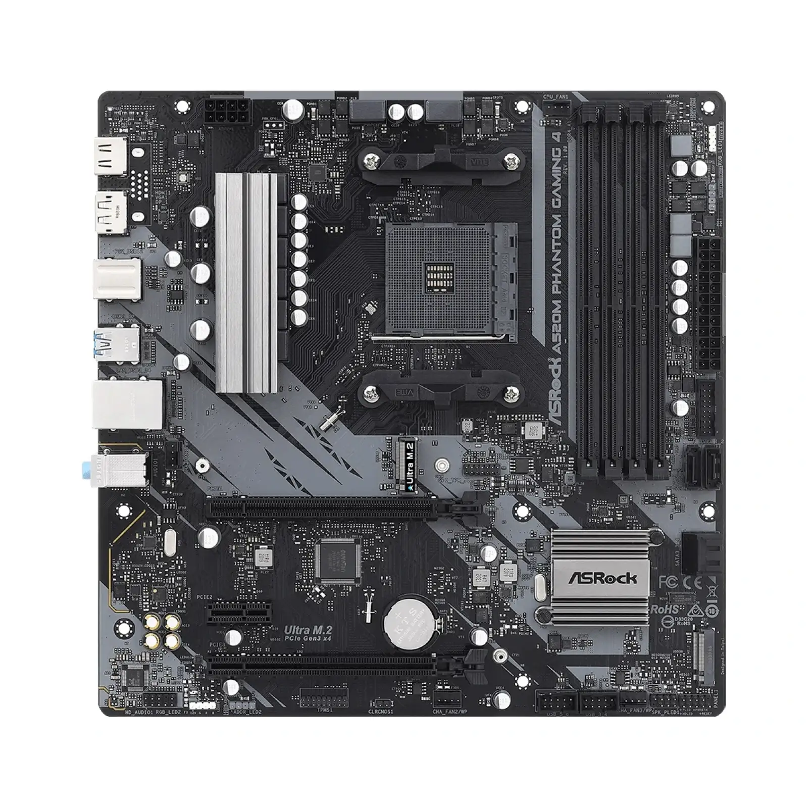 Материнська плата ASRock A520M Phantom Gaming 4 Socket AM4 UA
